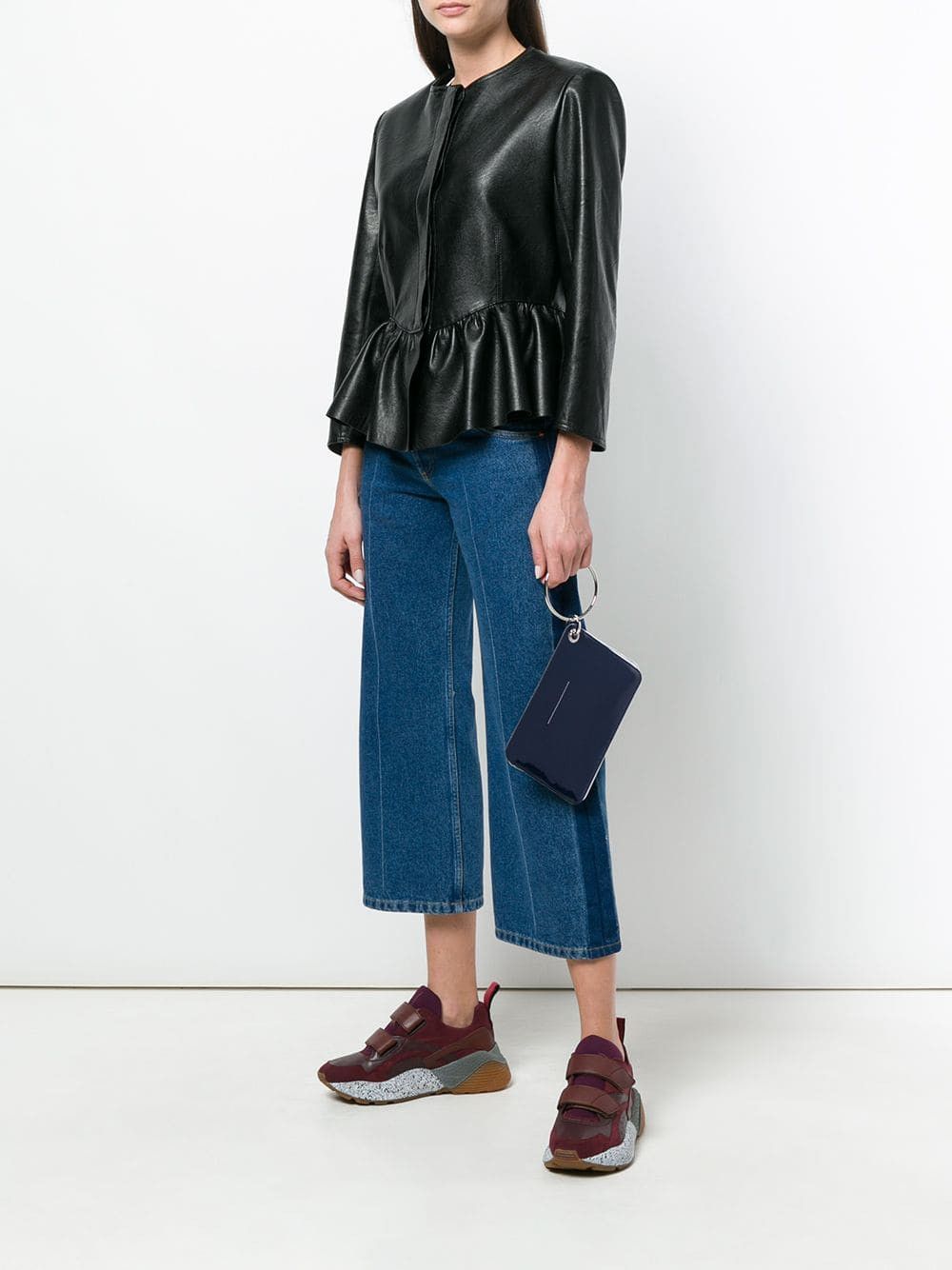 Maison Margiela Margiela Envelope Hoop Clutch Bag - Navy Calf Leather Size ONE SIZE - 3 Thumbnail