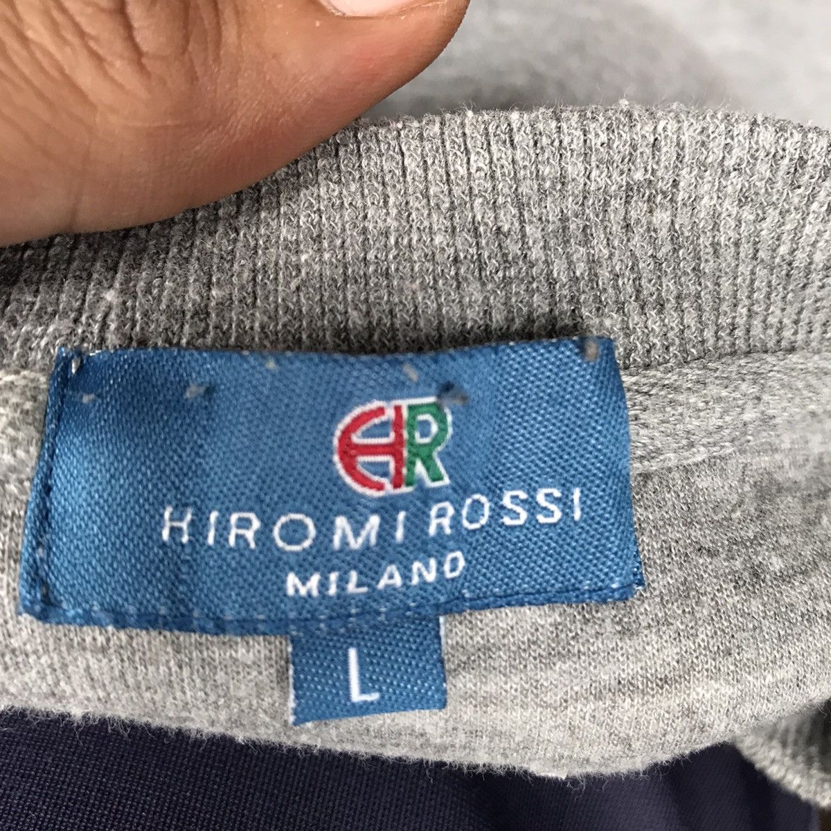 Designer Hiromi Rossi Italy Big Logo Sweatshirt Size US L / EU 52-54 / 3 - 5 Thumbnail
