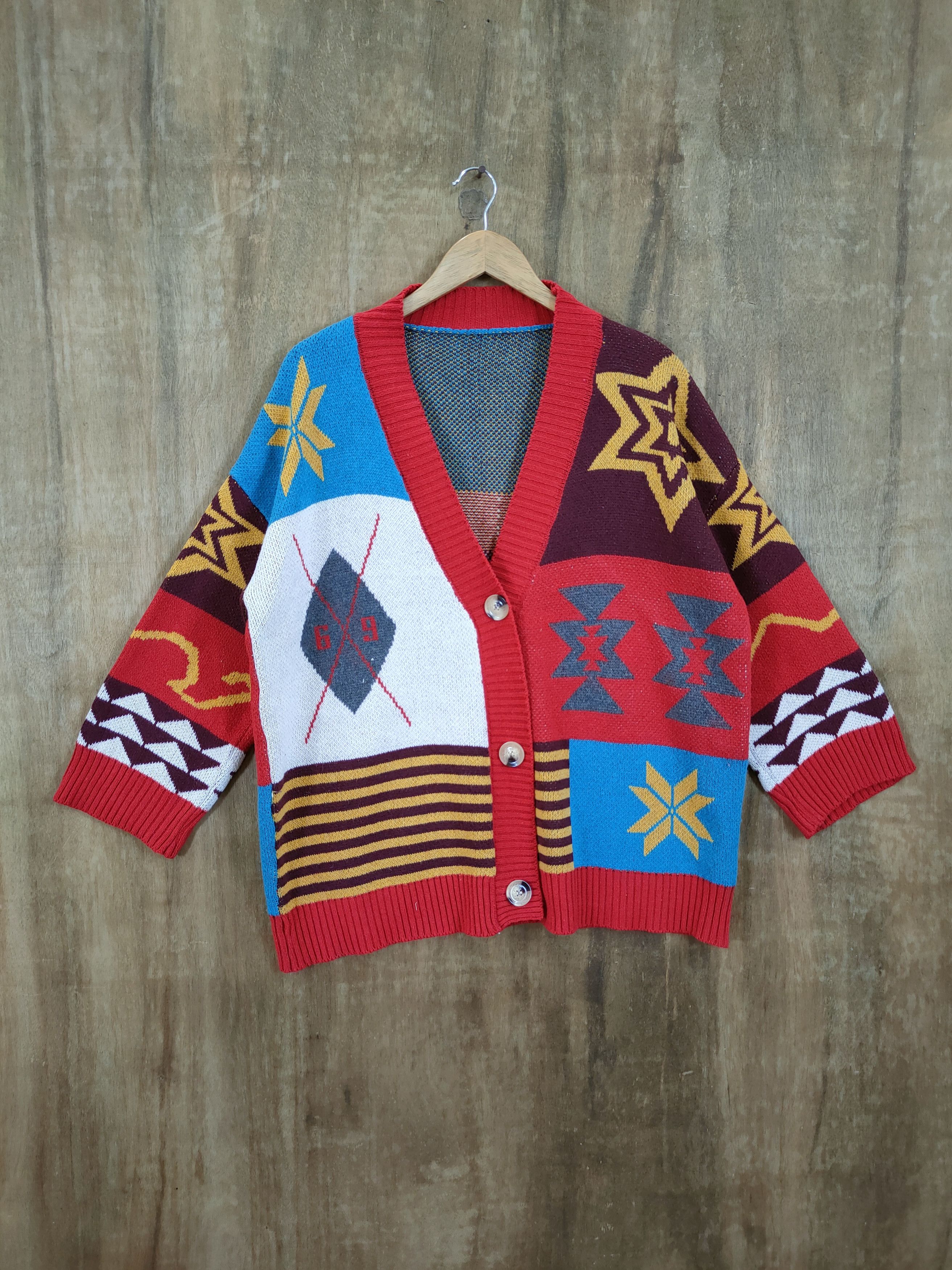 Hypebeast DL Art Colorful japan homespun knitwear sweatshirt #46-814 Size US L / EU 52-54 / 3 - 1 Thumbnail