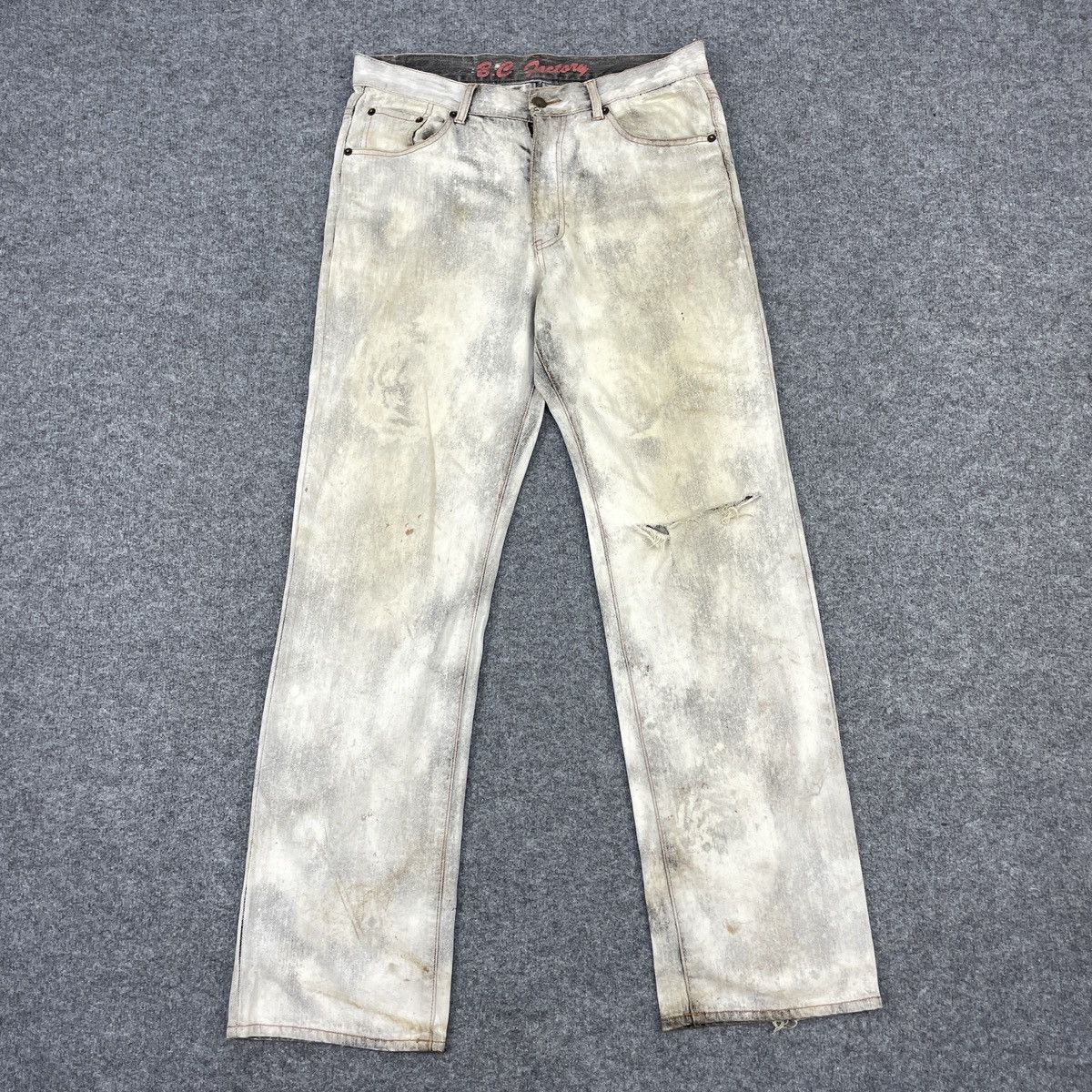 Japanese Brand × Vintage Vintage Japanese Brand B.C Factory Distressed Light Wash Size US 32 / EU 48 - 1 Thumbnail