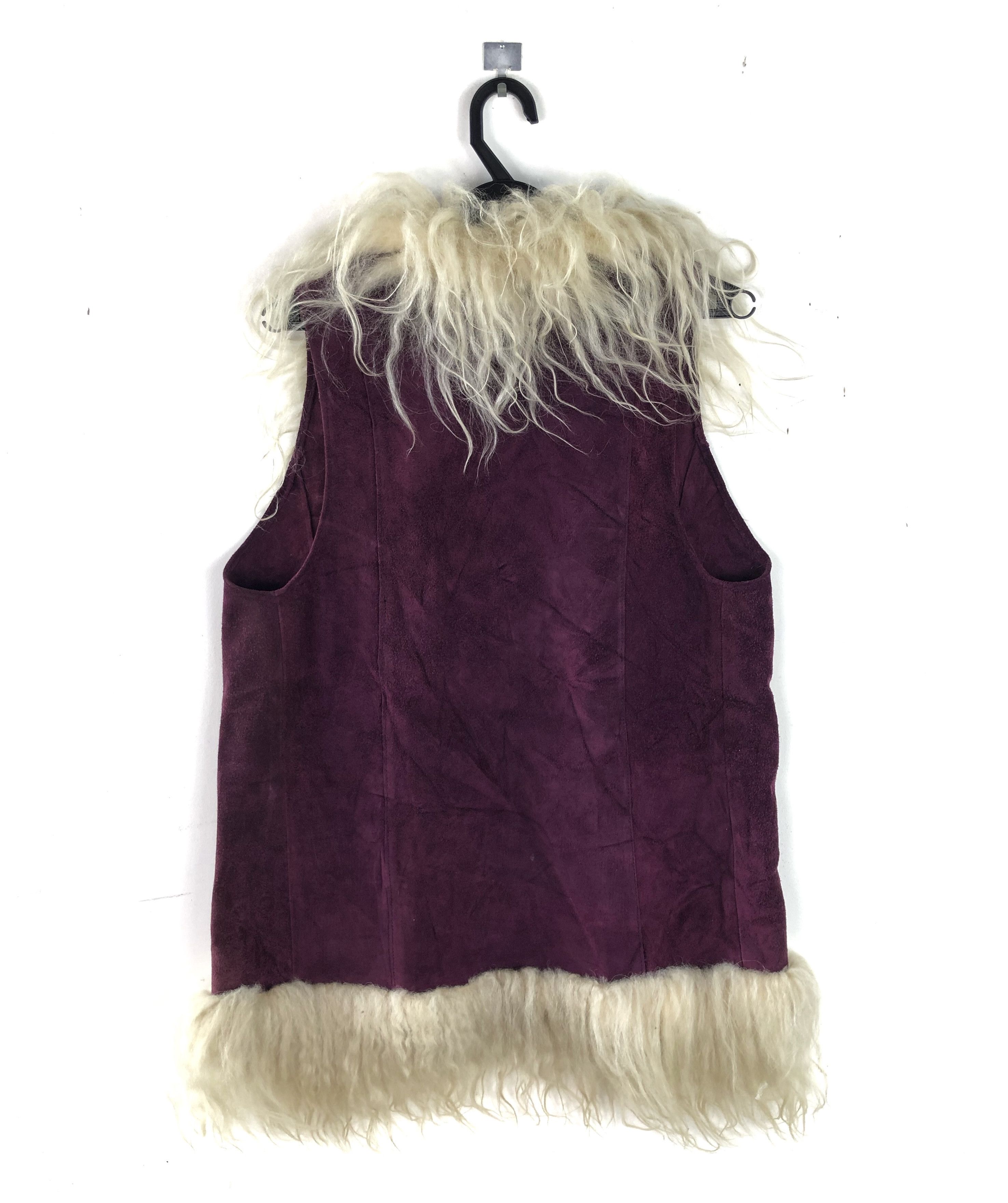 Leather × Vintage RARE🔥VINTAGE MIDDLETON SUEDE LEATHER FUR BUTTONLESS VEST Size US M / EU 48-50 / 2 - 2 Thumbnail