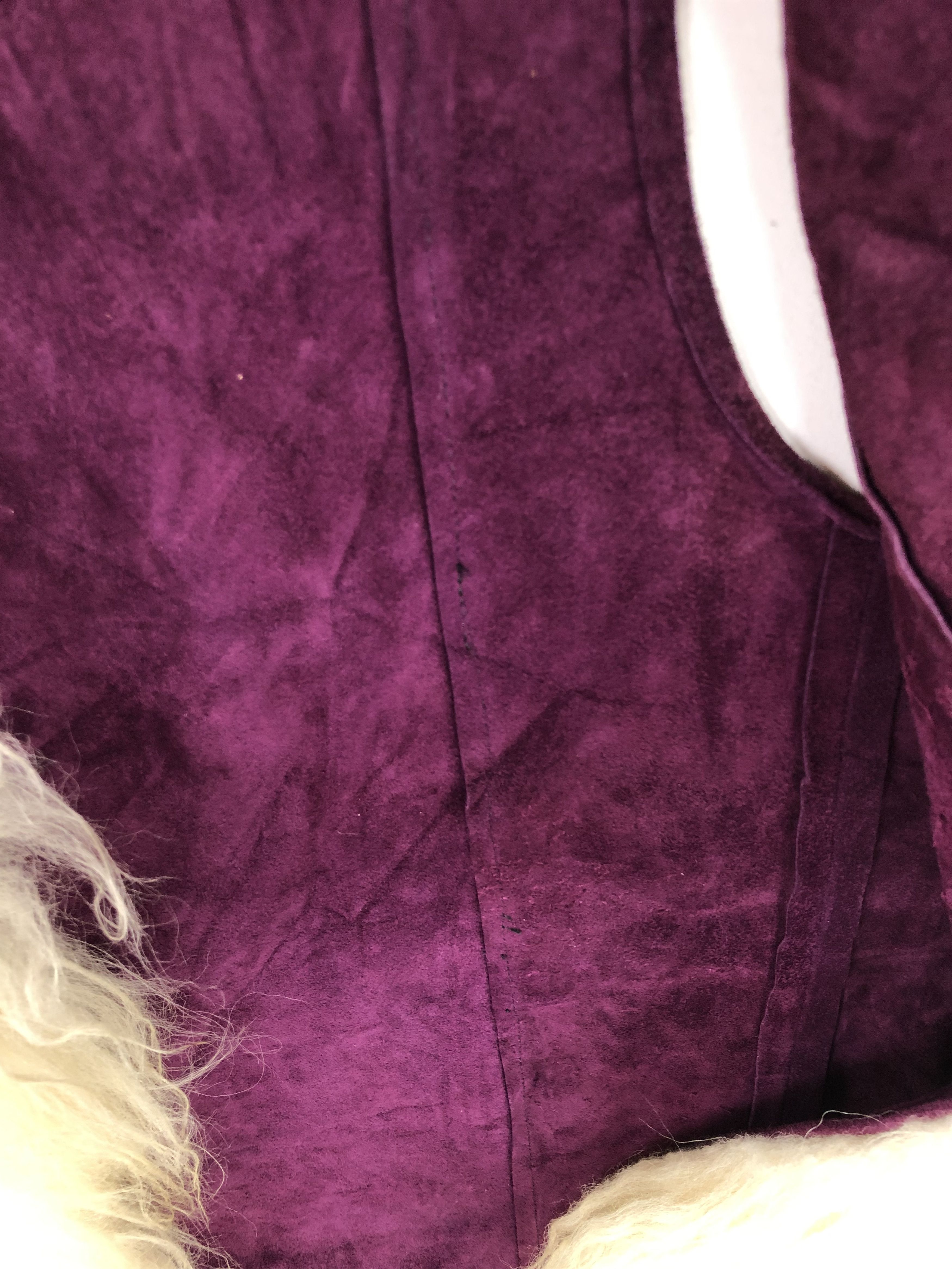 Leather × Vintage RARE🔥VINTAGE MIDDLETON SUEDE LEATHER FUR BUTTONLESS VEST Size US M / EU 48-50 / 2 - 6 Thumbnail