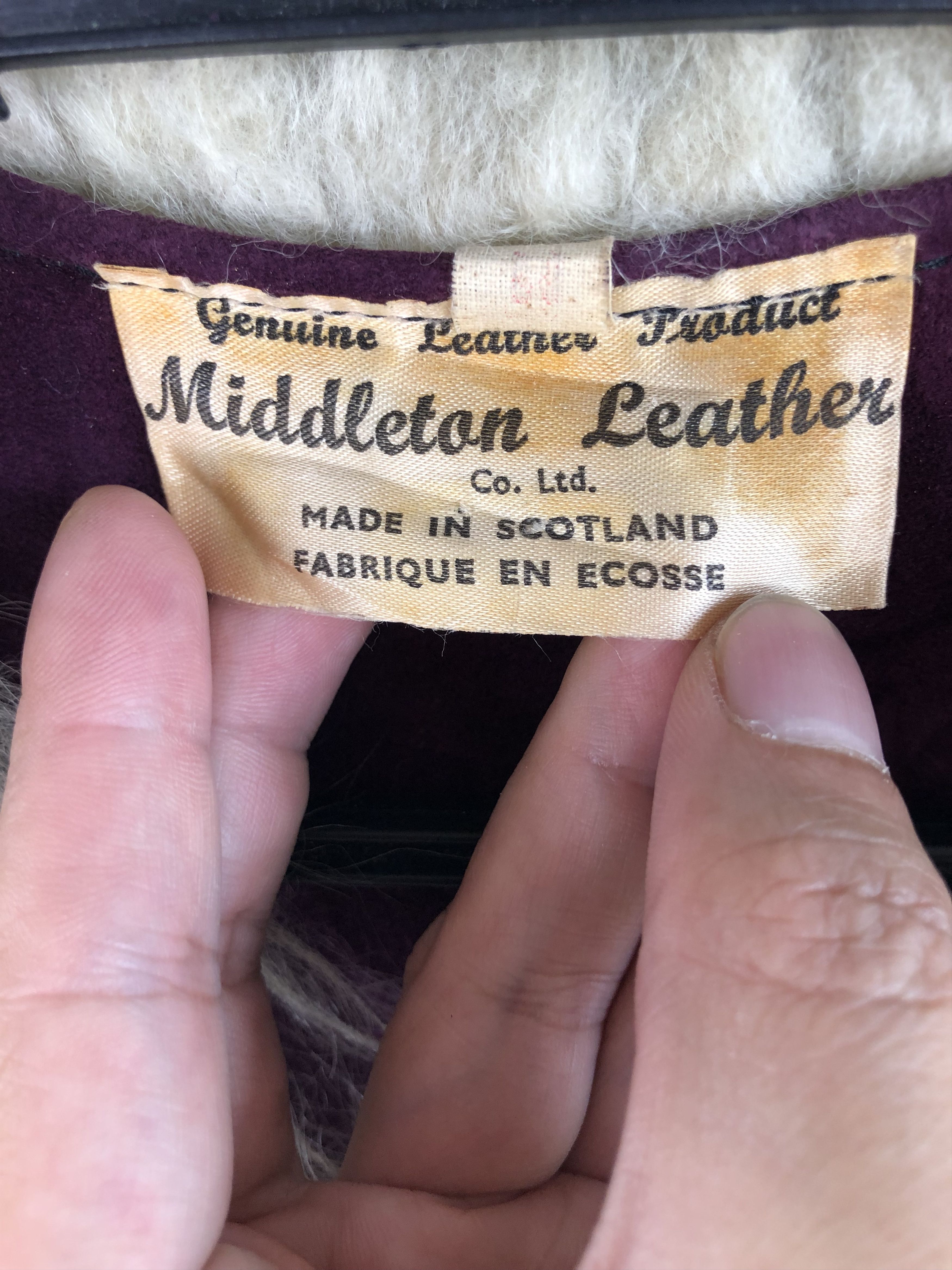 Leather × Vintage RARE🔥VINTAGE MIDDLETON SUEDE LEATHER FUR BUTTONLESS VEST Size US M / EU 48-50 / 2 - 5 Thumbnail