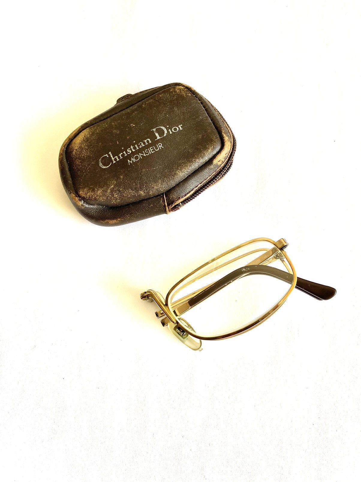image of Christian Dior 90's Folding Vintage Gold Frames, Men's