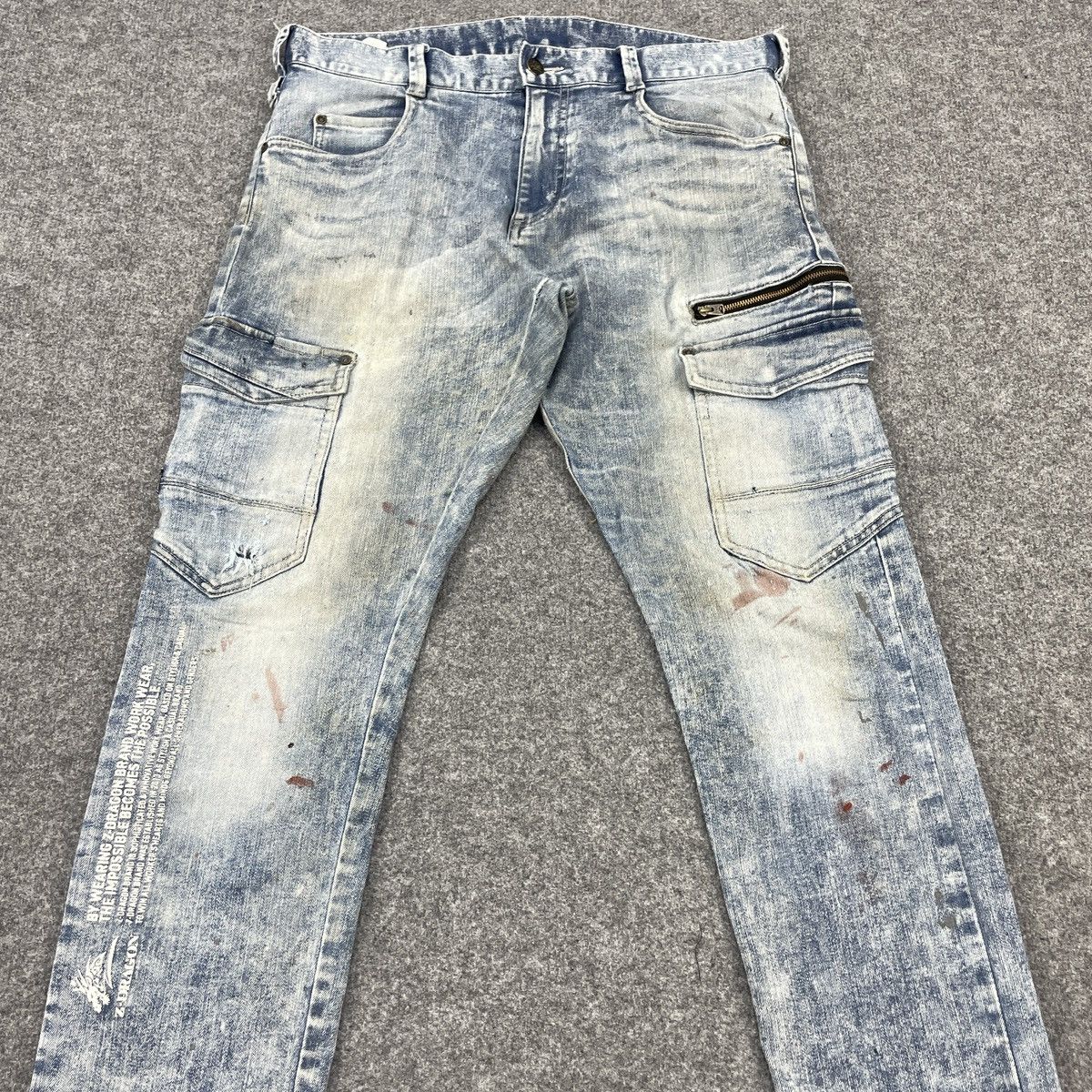 Japanese Brand × Vintage Vintage Japanese Brand Z-Dragon Faded Distressed Cargo Pants Size US 33 - 2 Thumbnail