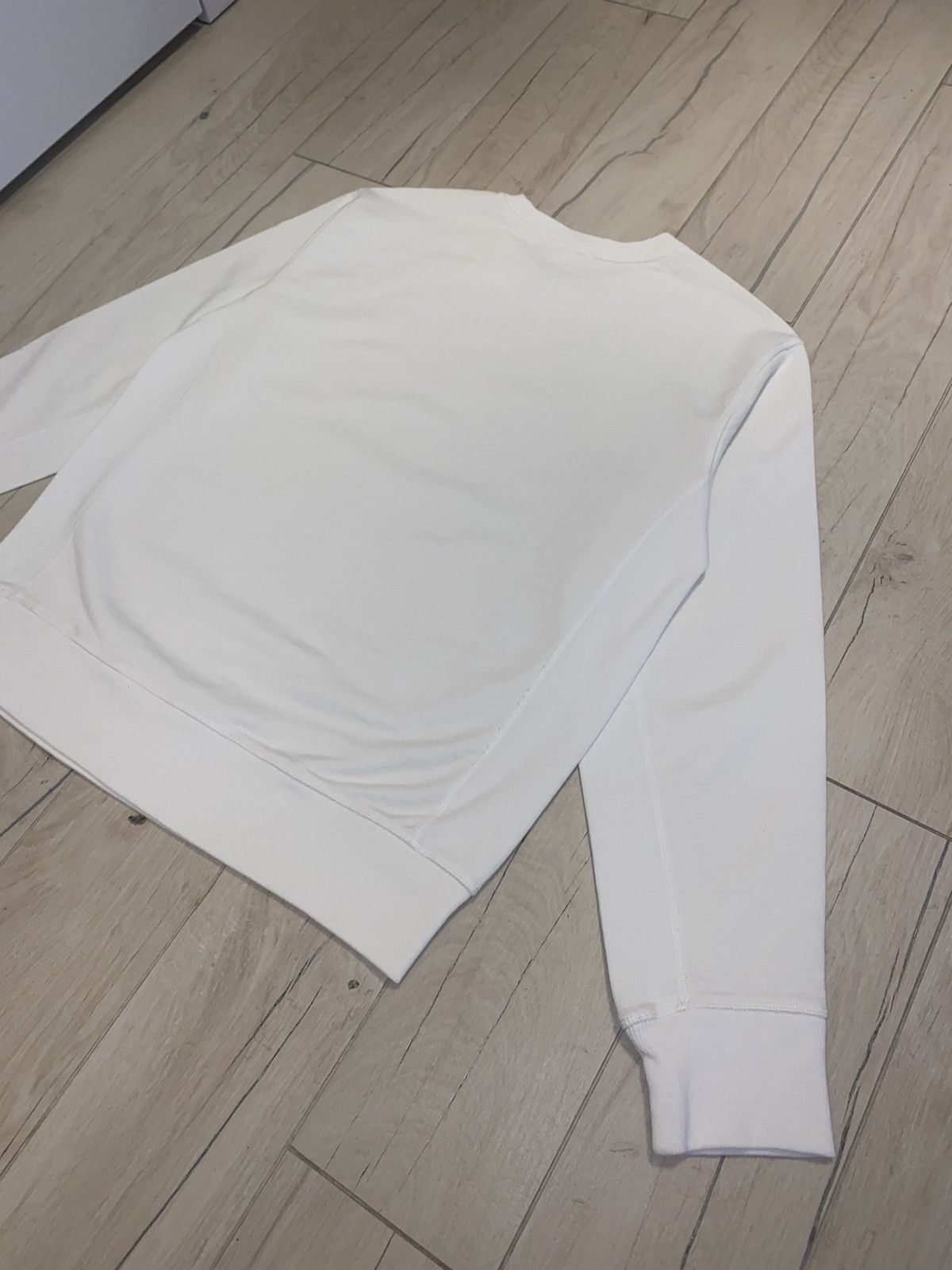 Helmut Lang × Saintwoods Helmut Lang X Saintwoods Big Taxi Logo White Crewneck Size US S / EU 44-46 / 1 - 7 Thumbnail