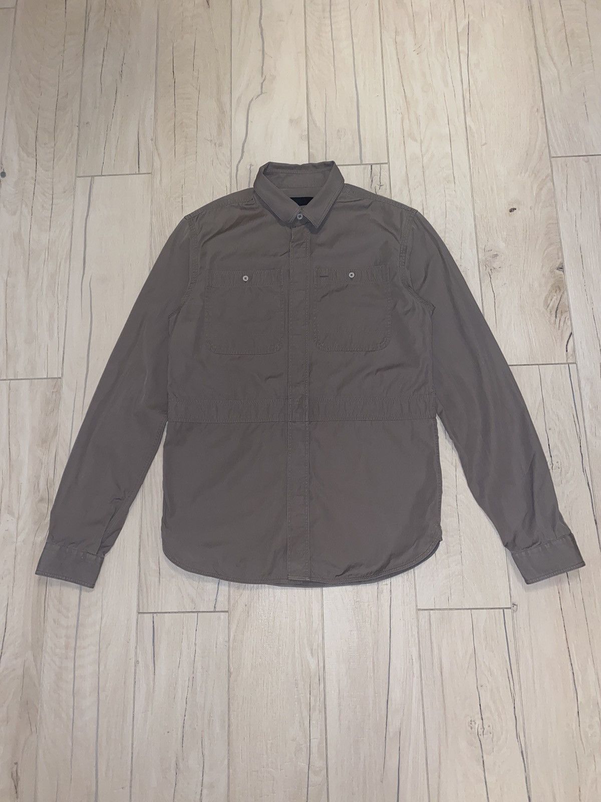 Burberry Prorsum Burberry Prorsum Brown Technical Button Up Shirt Size US M / EU 48-50 / 2 - 1 Thumbnail