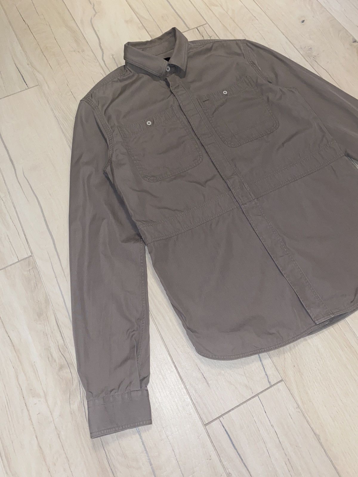 Burberry Prorsum Burberry Prorsum Brown Technical Button Up Shirt Size US M / EU 48-50 / 2 - 3 Thumbnail