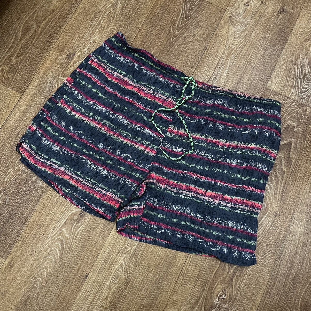 Vintage Vintage 90s Y2K Striped Swim Shorts Streetwear Rave Baggy 38 Size US 38 / EU 54 - 2 Thumbnail
