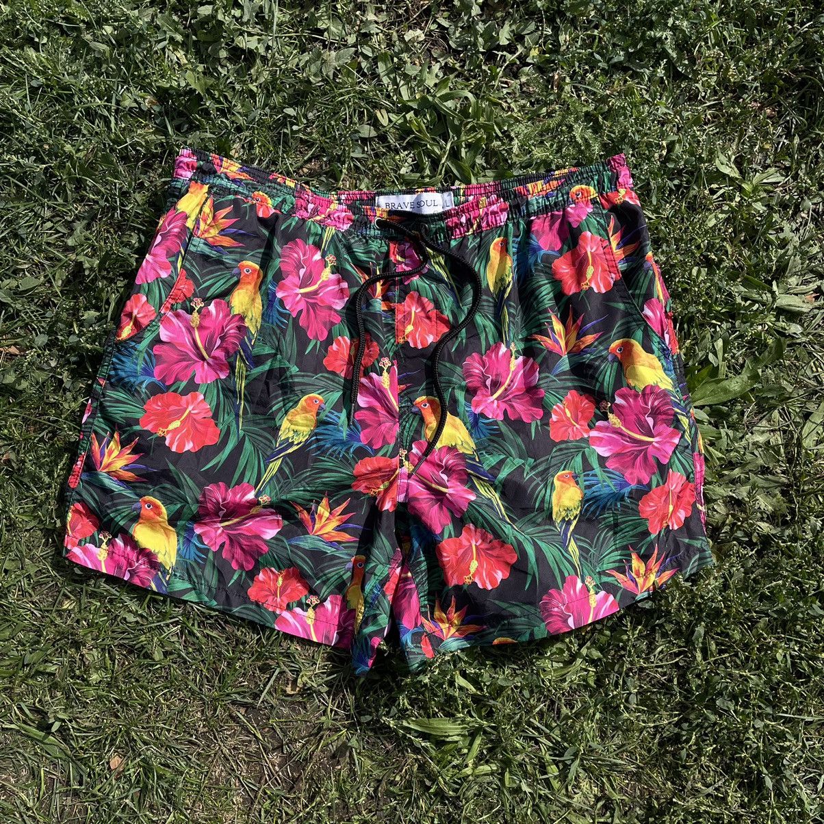 Vintage Vintage 90s Floral All Over Print Shorts Rave Y2K Slim 32 Size US 32 / EU 48 - 1 Thumbnail