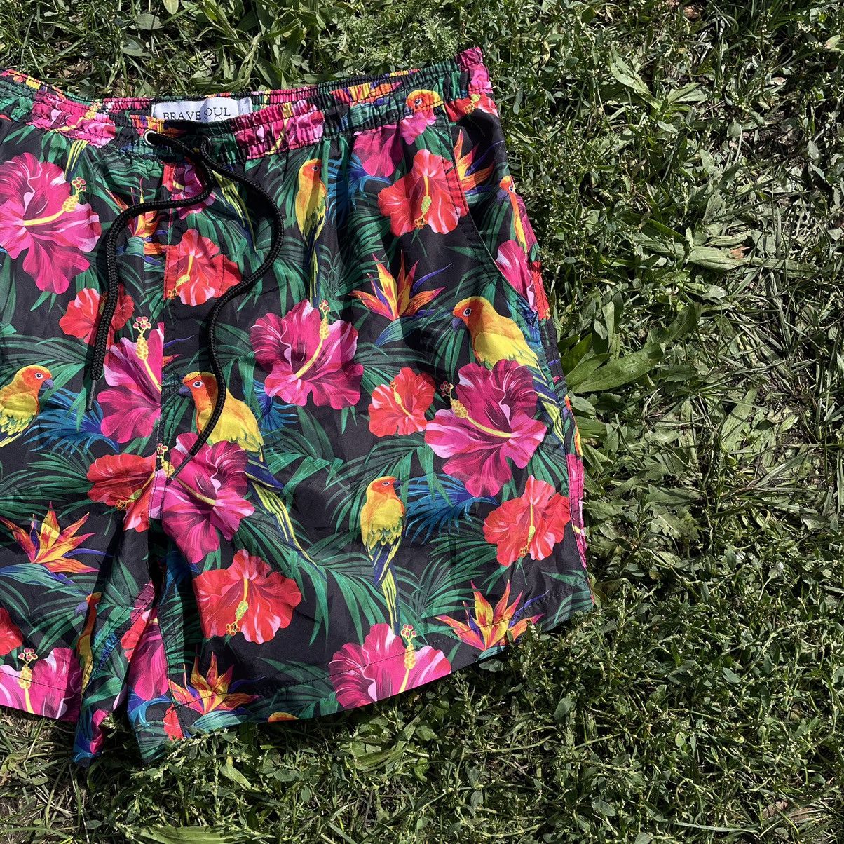 Vintage Vintage 90s Floral All Over Print Shorts Rave Y2K Slim 32 Size US 32 / EU 48 - 2 Thumbnail