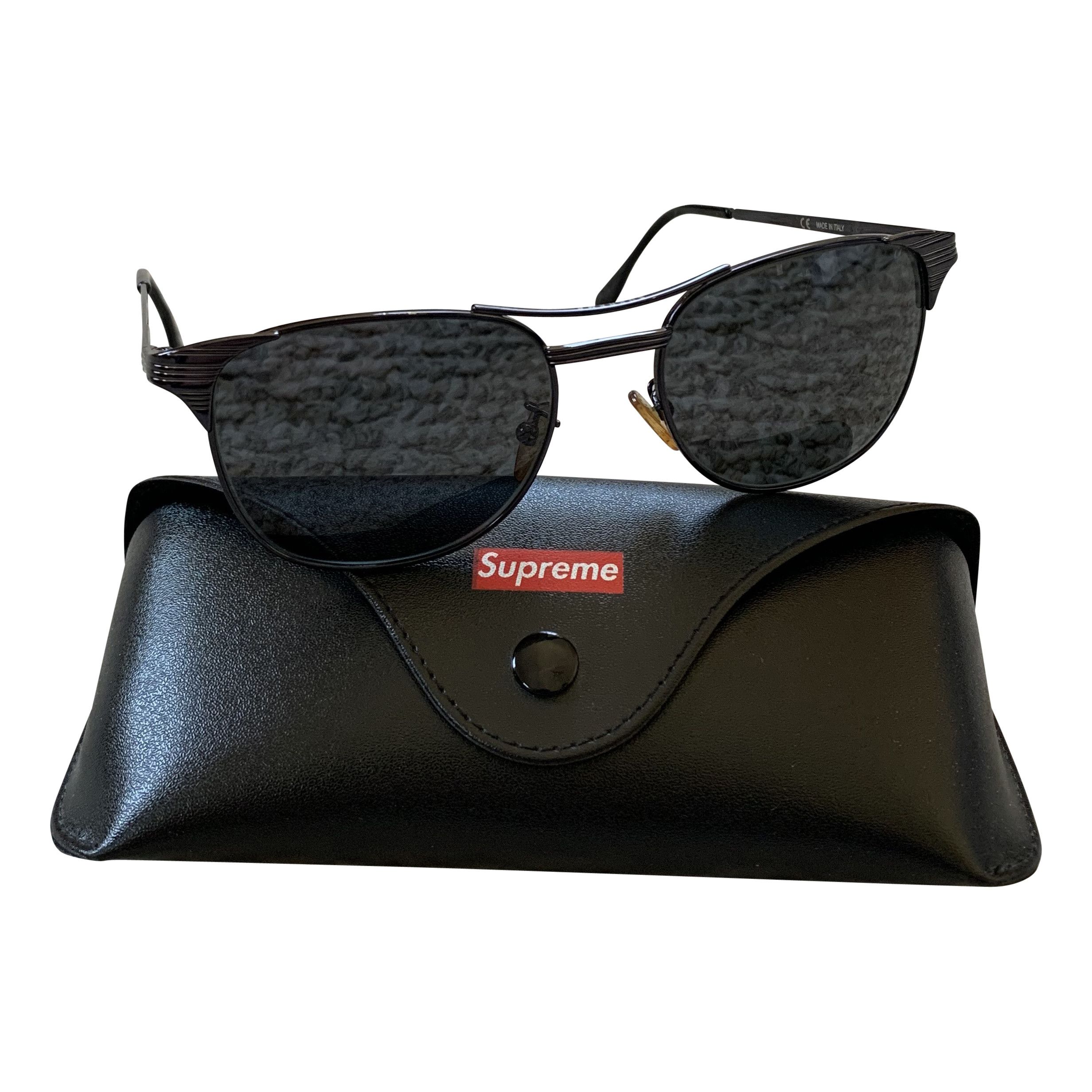 image of S/s 2016 Supreme Drifter Sunglasses + Case in Black, Men's