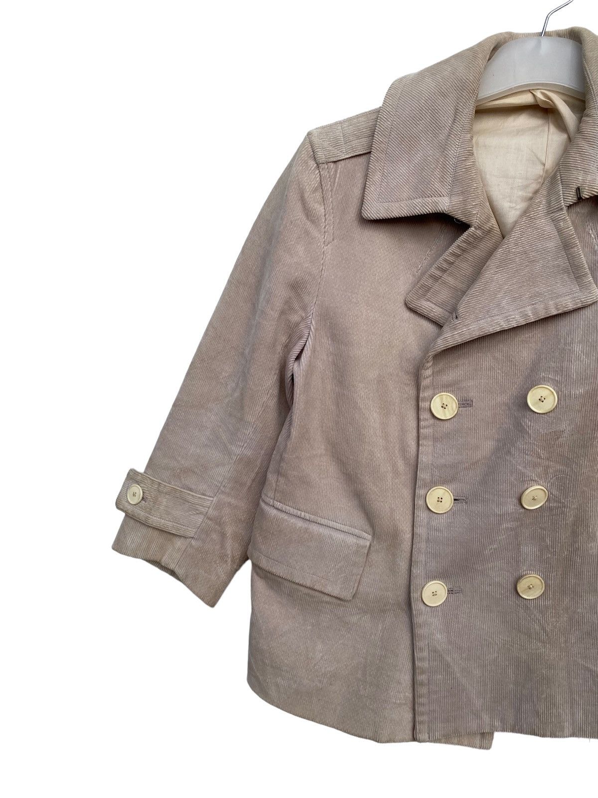 MasterPiece Scye By Masterpiece Curduroy Style Pea Coat Size S / US 4 / IT 40 - 2 Thumbnail