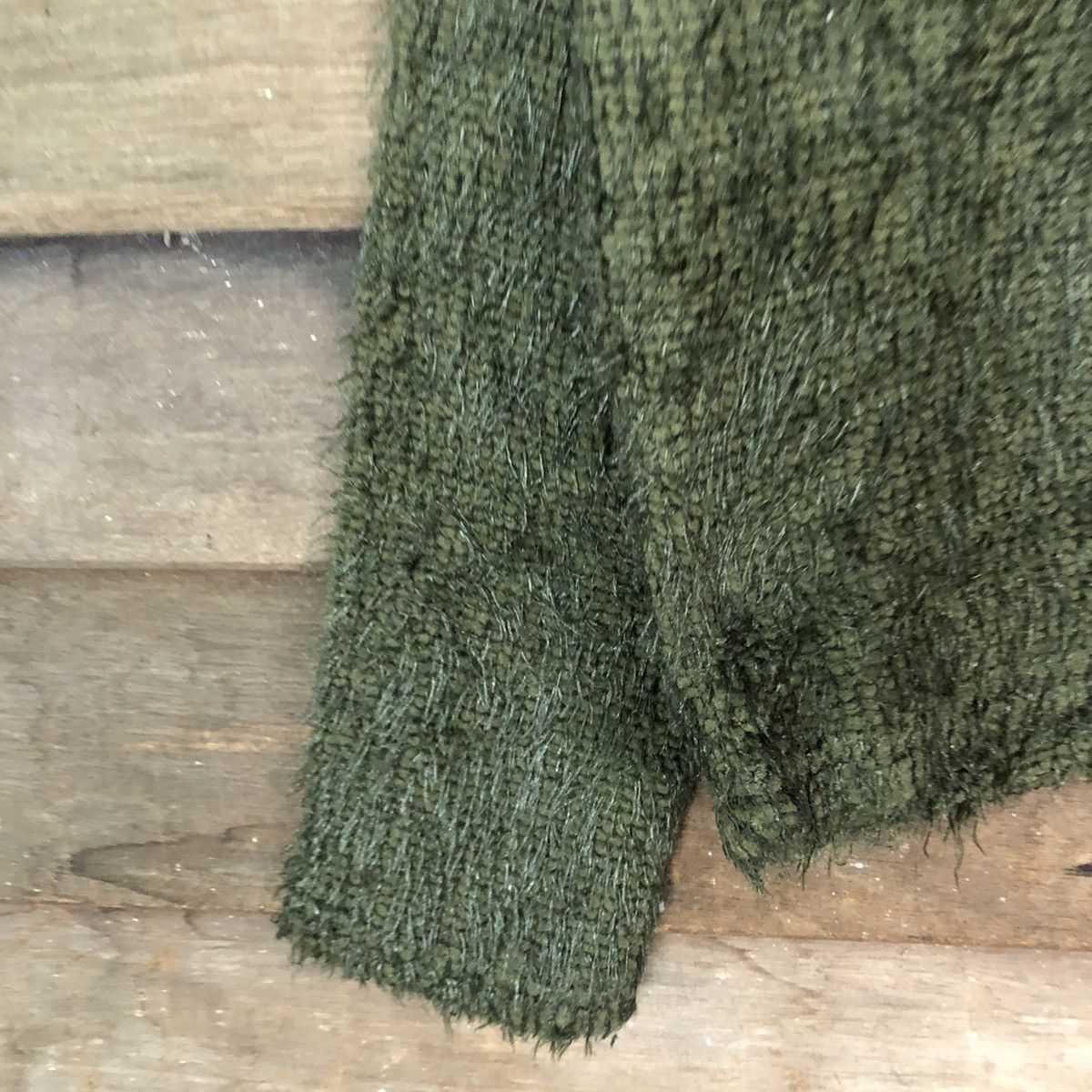 Homespun Knitwear DL Fun Green Mohair Shag Shaggy Knitwear #B642 Size S / US 4 / IT 40 - 6 Thumbnail