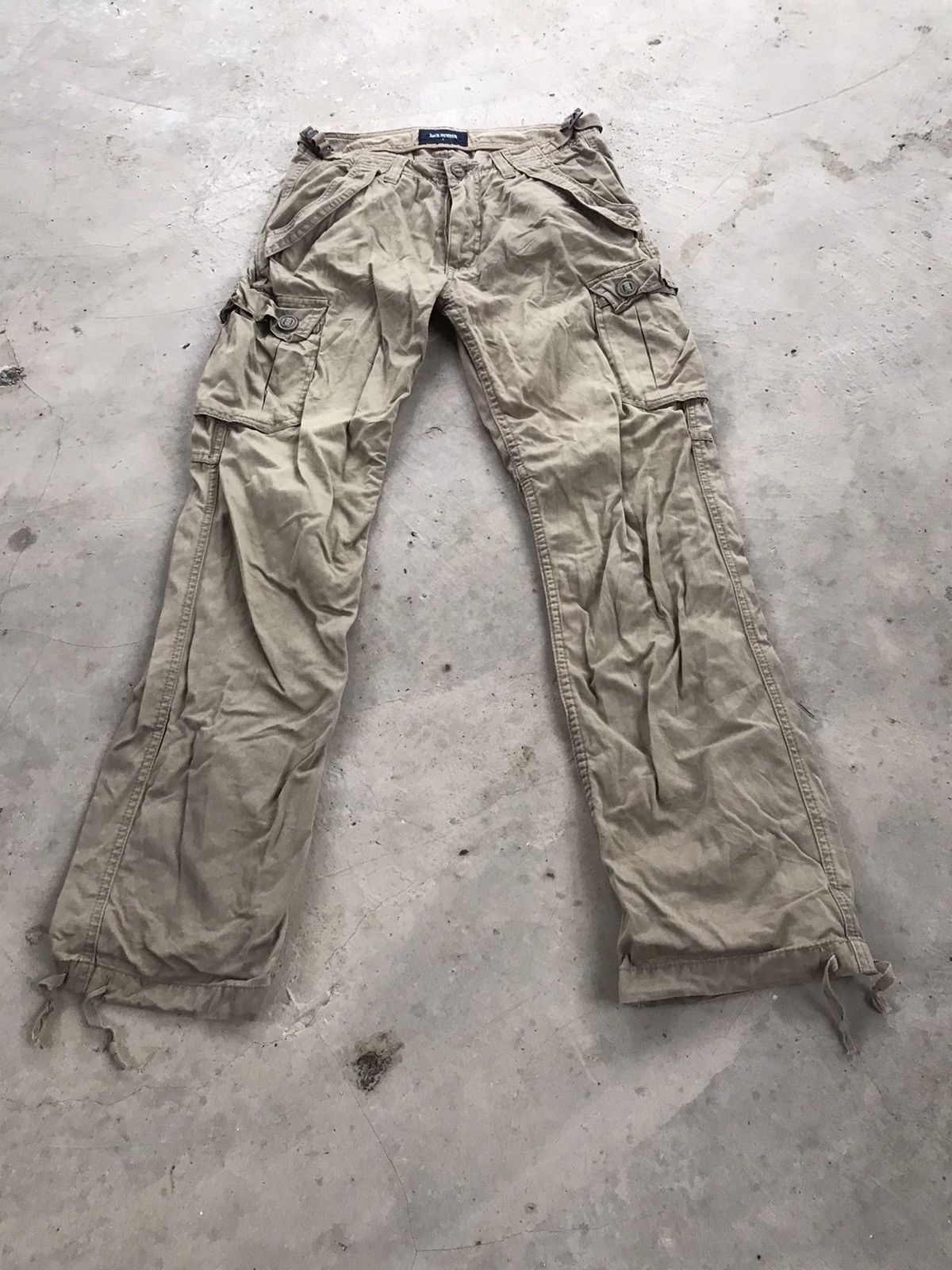 Beauty Beast RARE BACK NUMBERS CARGO PANTS MULTI POCKET Size US 31 - 3 Thumbnail