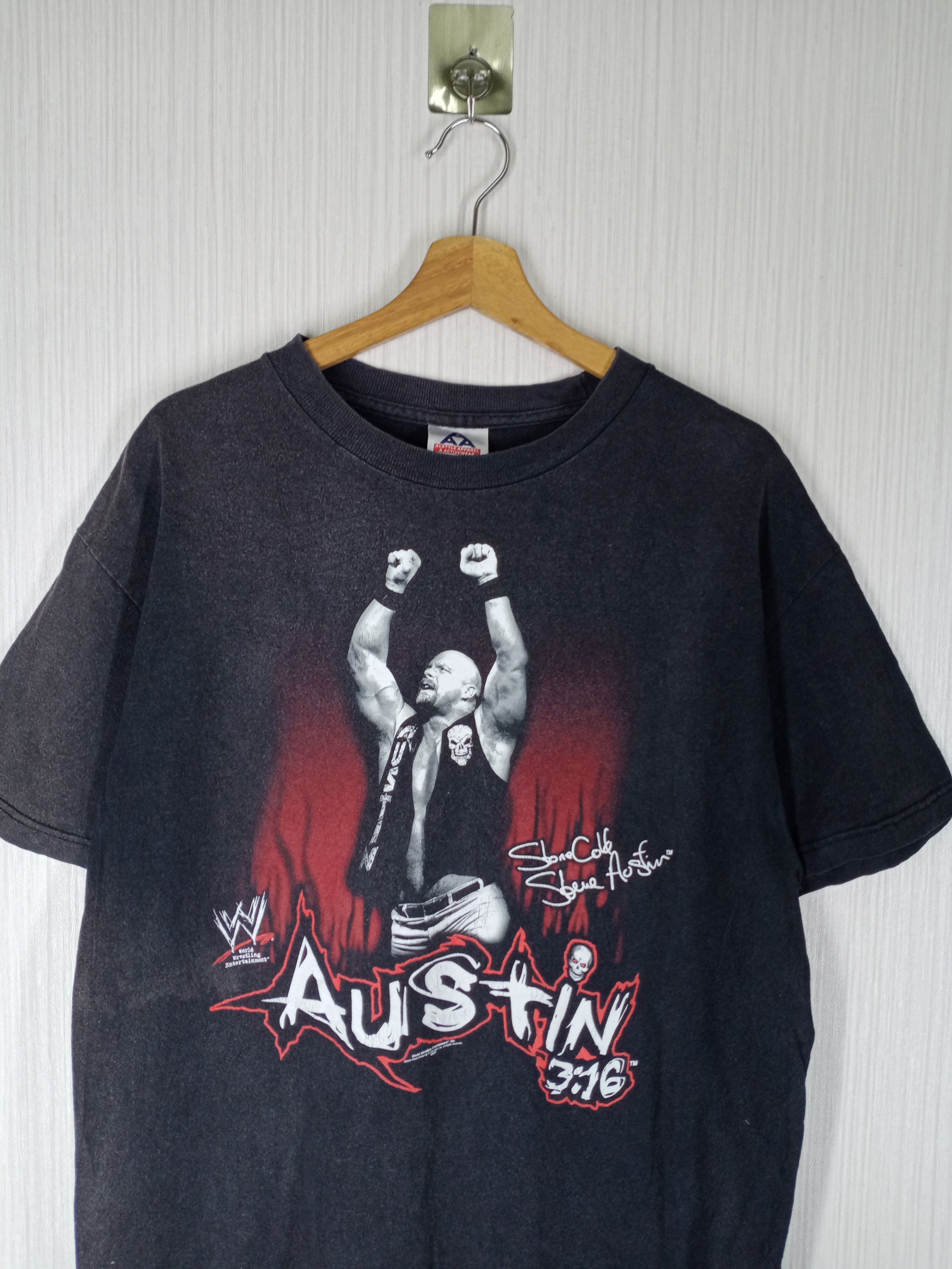 WWE Vintage Stone Cold Steve Austin Distressed Tshirt Size US L / EU 52-54 / 3 - 3 Thumbnail