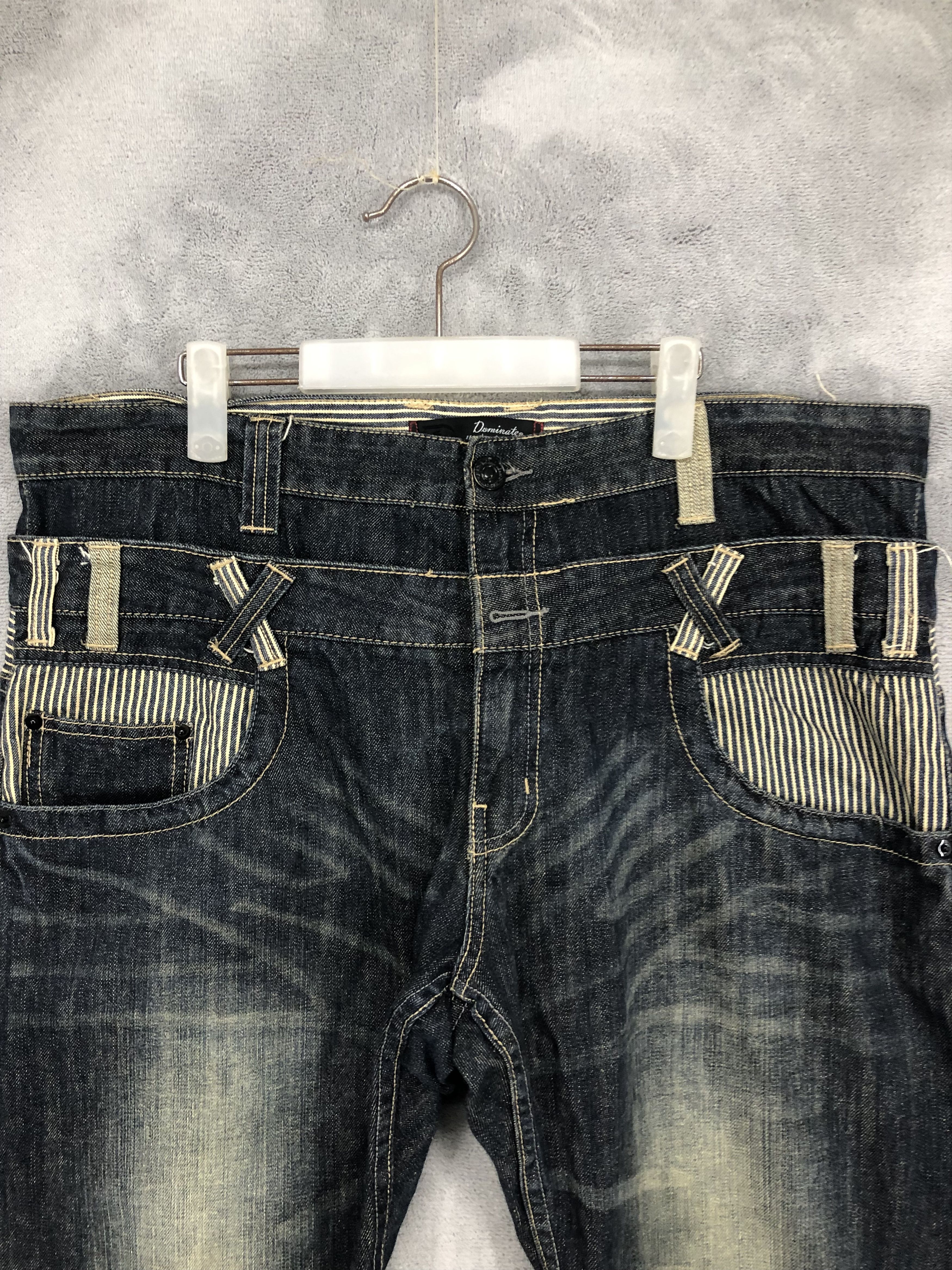 Japanese Brand Dominate Handcrafted Double Waist Denim Jeans Size US 40 / EU 56 - 3 Thumbnail