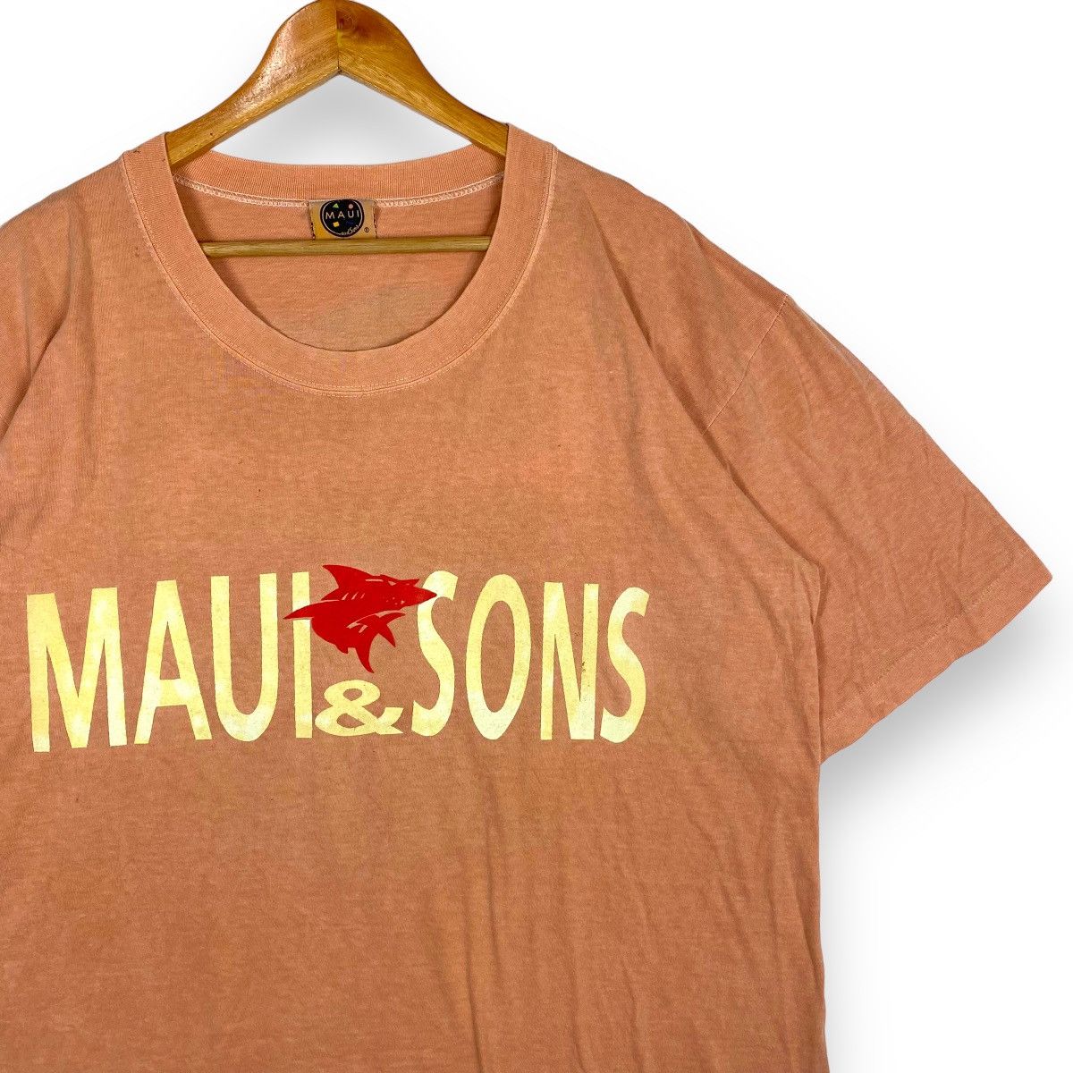 Maui and Sons Vintage 90's MAUI & SONS Logo Graphic Surf Tee Size US XL / EU 56 / 4 - 5 Thumbnail