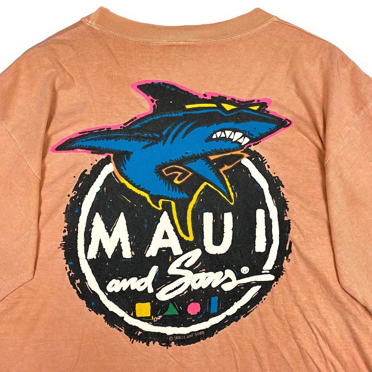 Maui and Sons Vintage 90's MAUI & SONS Logo Graphic Surf Tee Size US XL / EU 56 / 4 - 2 Thumbnail