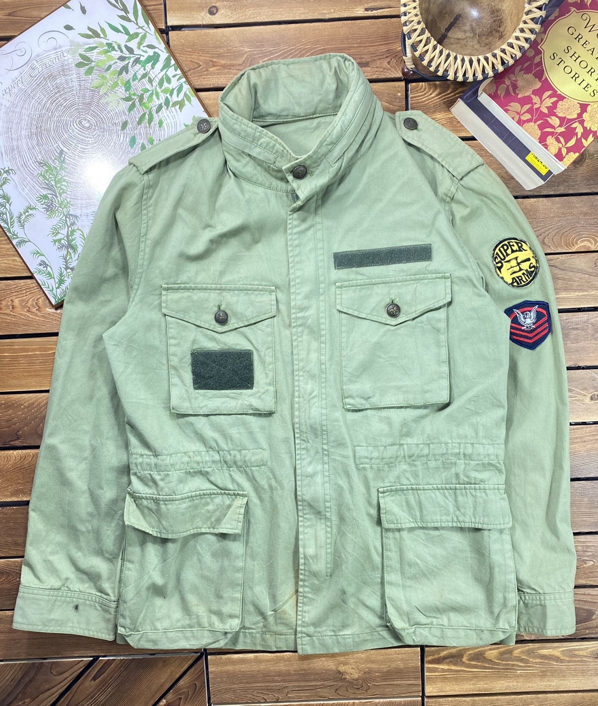 Japanese Brand × Takeo Kikuchi × Vintage Vintage Takeo Kikuchi Japanese Brand Military Lighy Jacket M Size US M / EU 48-50 / 2 - 2 Thumbnail