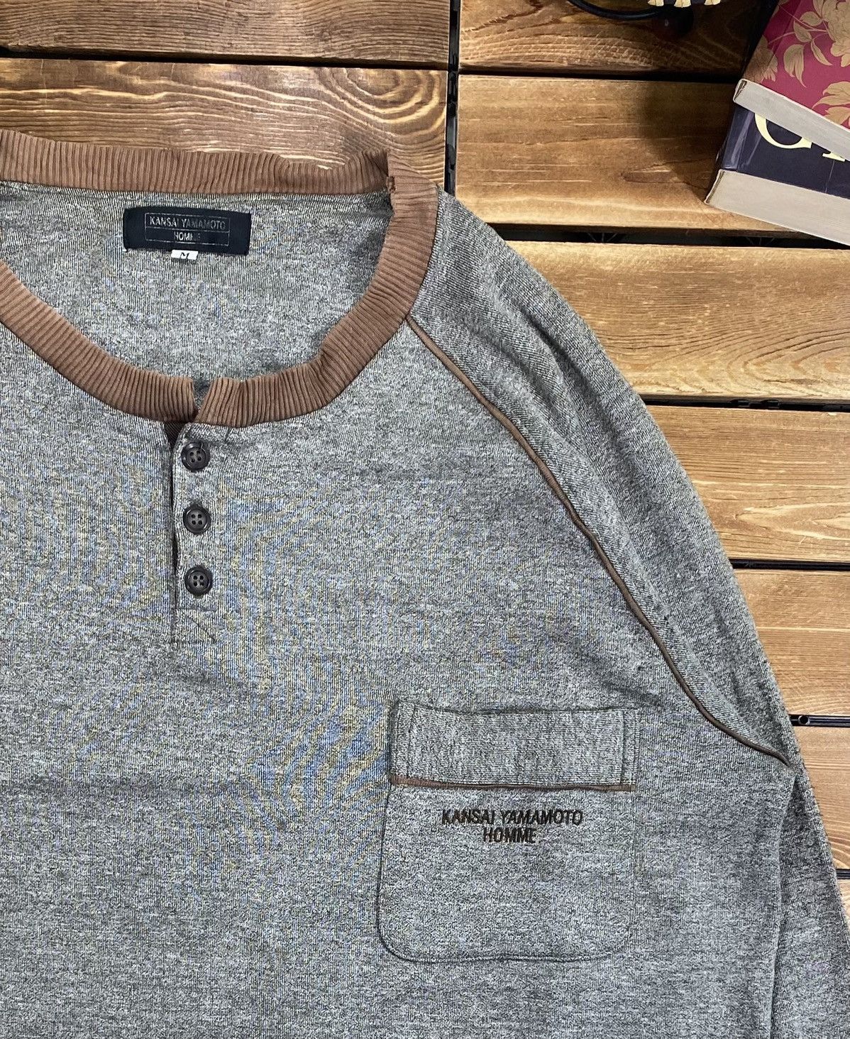 Japanese Brand × Kansai Yamamoto × Vintage Vintage Kansai Yamamoto Homme With Pocket Long sleeve Size M Size US M / EU 48-50 / 2 - 5 Thumbnail