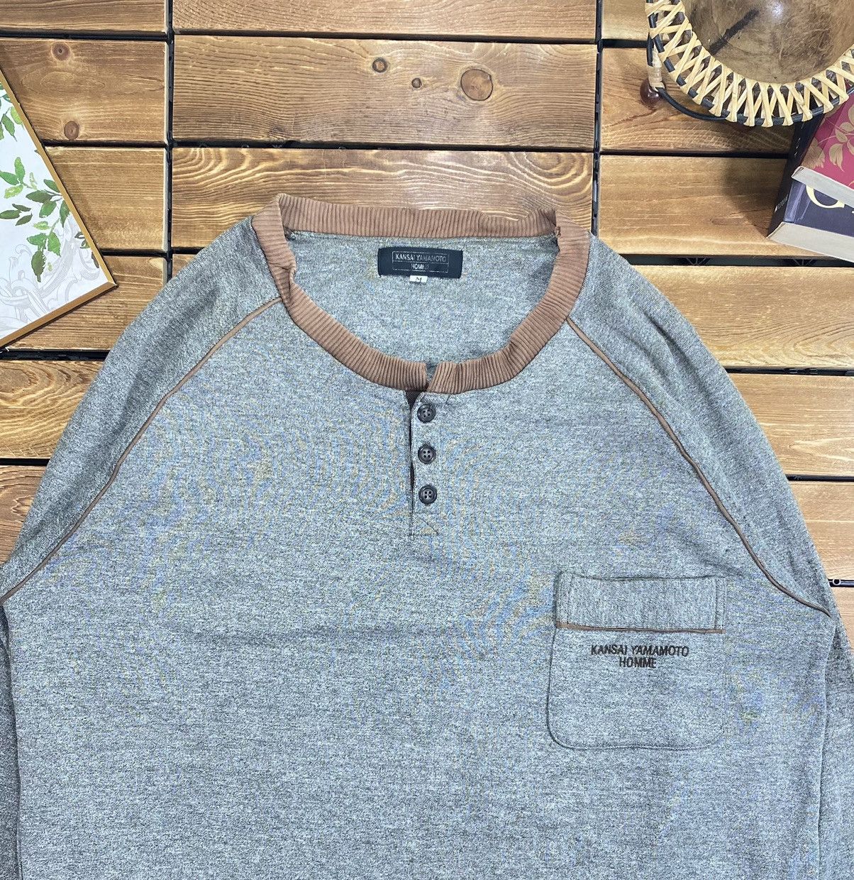 Japanese Brand × Kansai Yamamoto × Vintage Vintage Kansai Yamamoto Homme With Pocket Long sleeve Size M Size US M / EU 48-50 / 2 - 7 Thumbnail