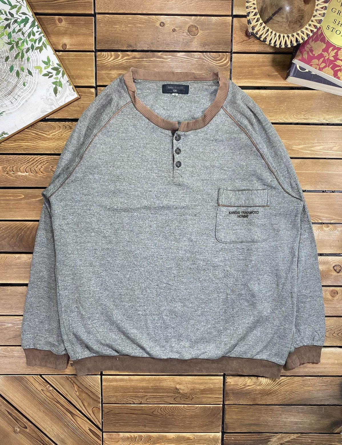 Japanese Brand × Kansai Yamamoto × Vintage Vintage Kansai Yamamoto Homme With Pocket Long sleeve Size M Size US M / EU 48-50 / 2 - 2 Thumbnail