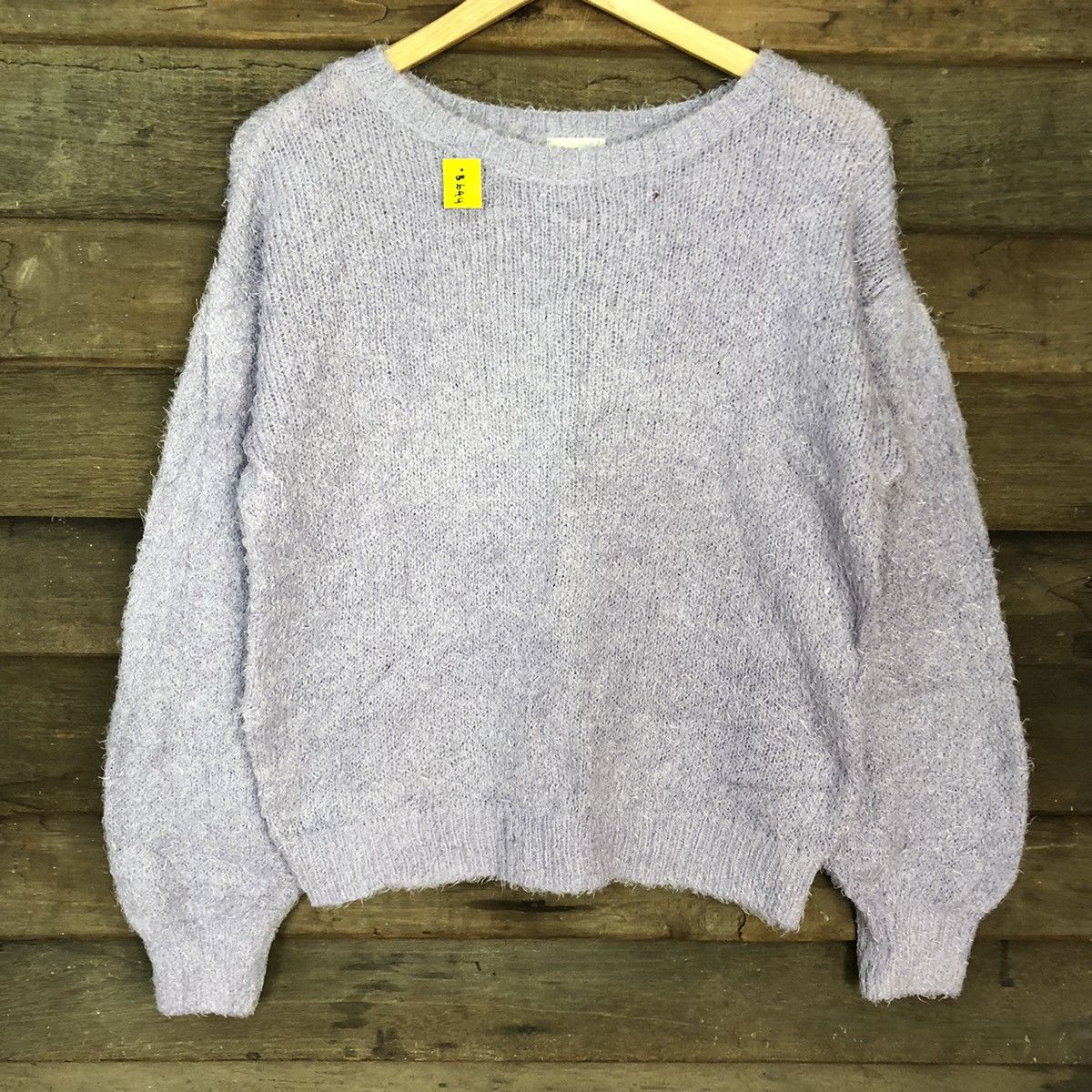 Homespun Knitwear DL GU Japan Purple Mohair Shag Shaggy Knitwear #B644 Size L / US 10 / IT 46 - 8 Thumbnail