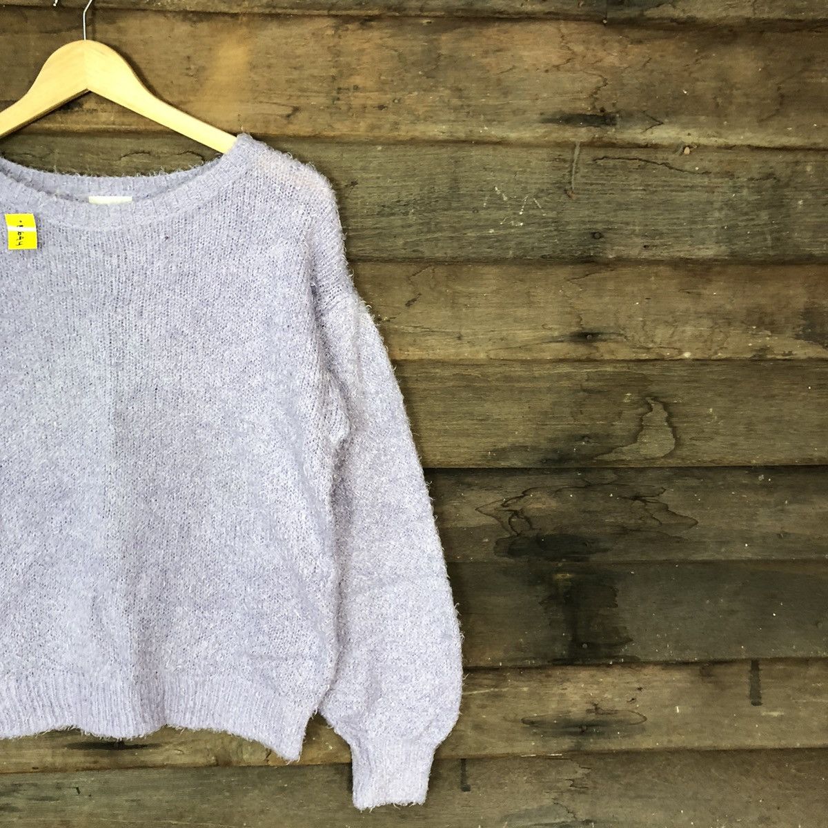 Homespun Knitwear DL GU Japan Purple Mohair Shag Shaggy Knitwear #B644 Size L / US 10 / IT 46 - 5 Thumbnail