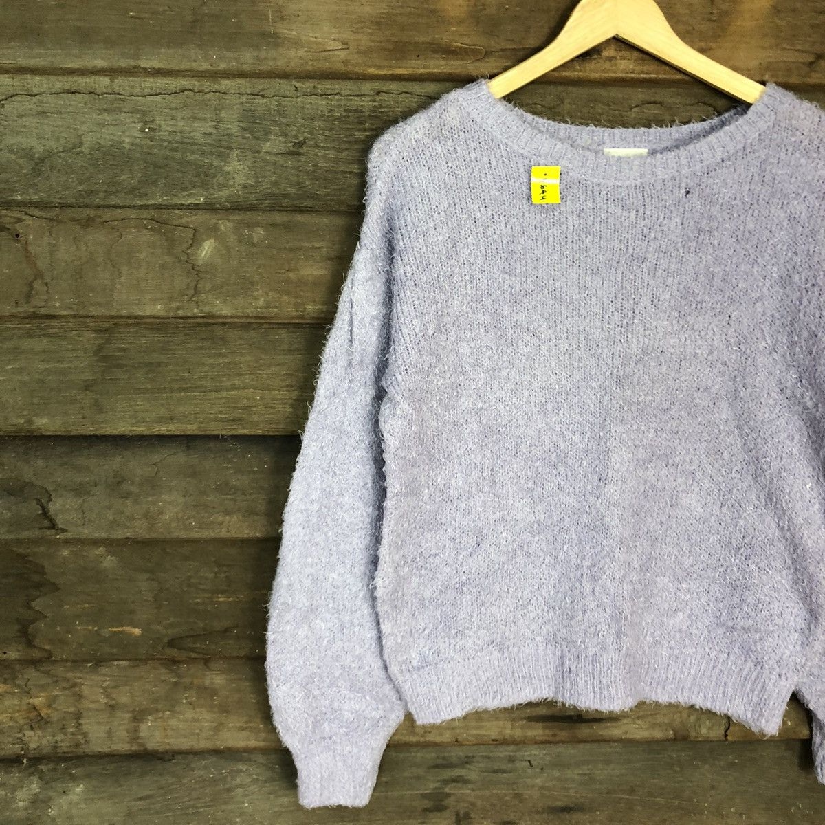 Homespun Knitwear DL GU Japan Purple Mohair Shag Shaggy Knitwear #B644 Size L / US 10 / IT 46 - 7 Thumbnail