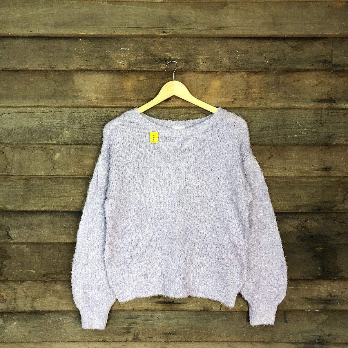 Homespun Knitwear DL GU Japan Purple Mohair Shag Shaggy Knitwear #B644 Size L / US 10 / IT 46 - 3 Thumbnail