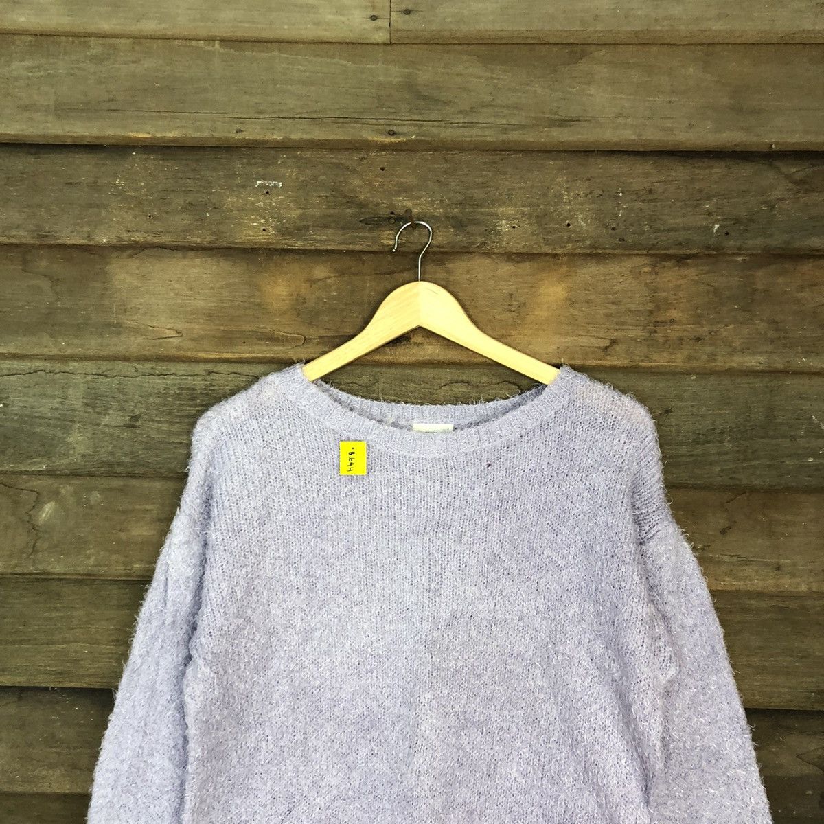 Homespun Knitwear DL GU Japan Purple Mohair Shag Shaggy Knitwear #B644 Size L / US 10 / IT 46 - 2 Thumbnail