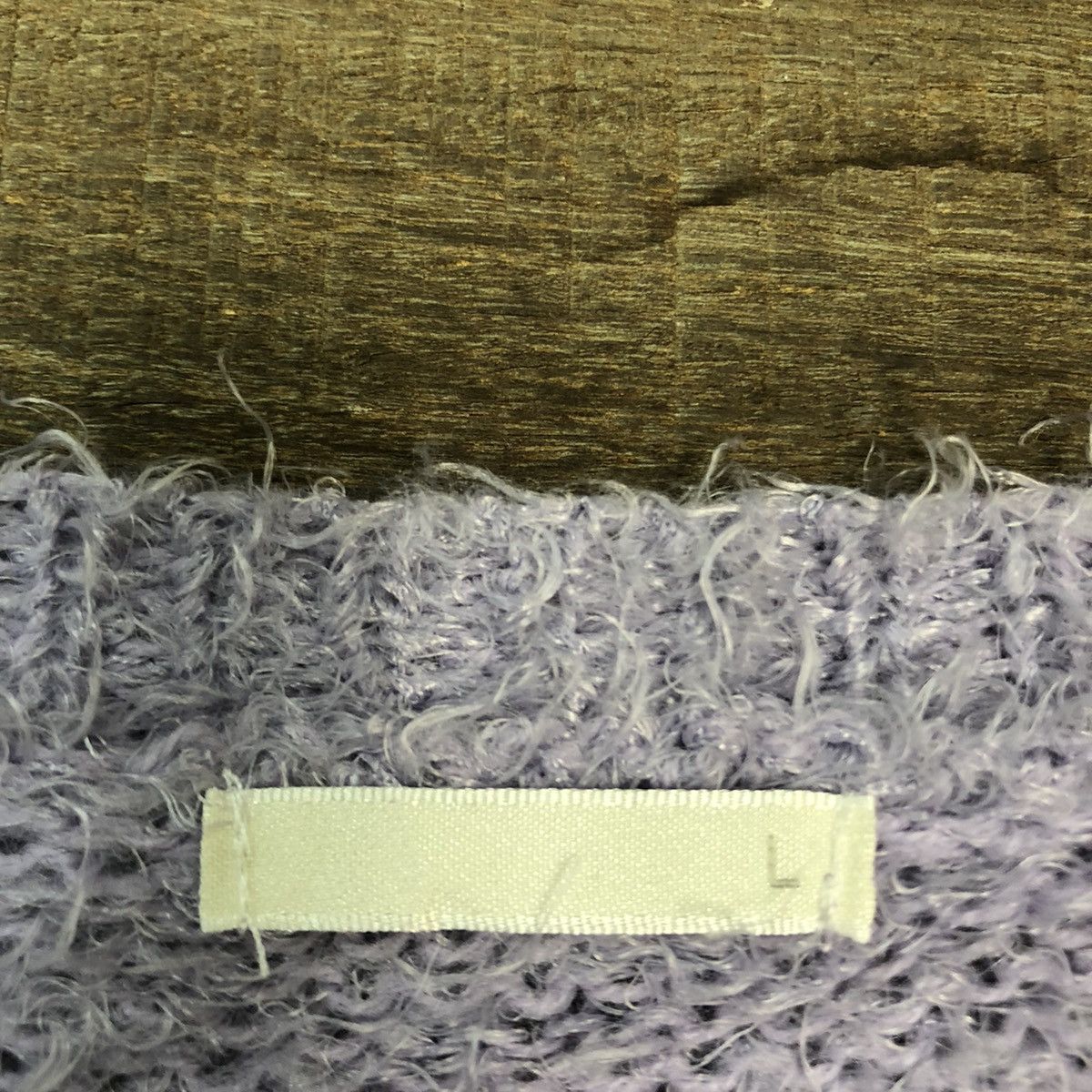 Homespun Knitwear DL GU Japan Purple Mohair Shag Shaggy Knitwear #B644 Size L / US 10 / IT 46 - 10 Thumbnail