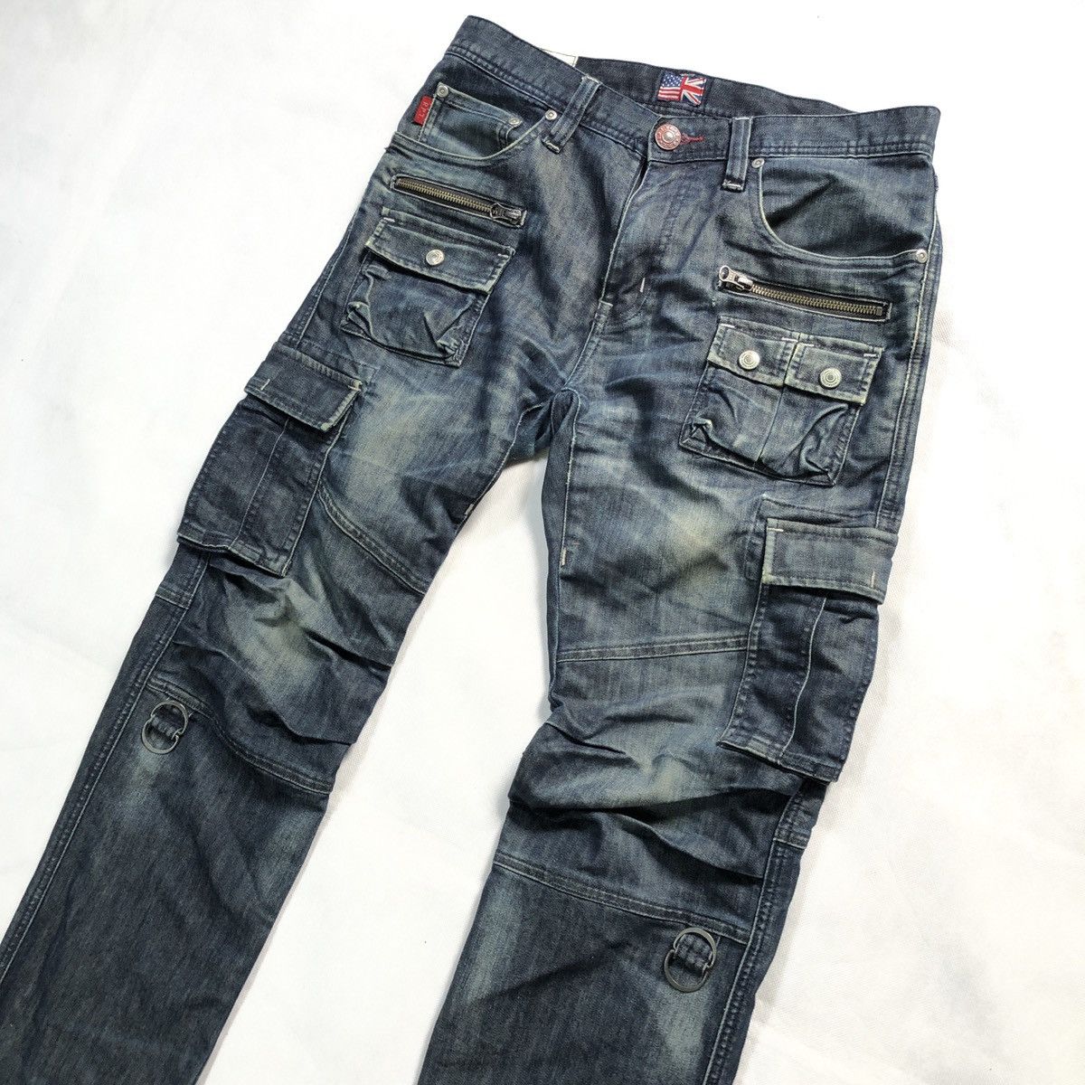20471120 Japan R.P.T. Bushpant Motorcycle Zip Cargo Patina Fades Pant Size US 31 - 2 Thumbnail