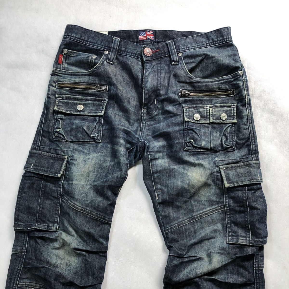 20471120 Japan R.P.T. Bushpant Motorcycle Zip Cargo Patina Fades Pant Size US 31 - 3 Thumbnail