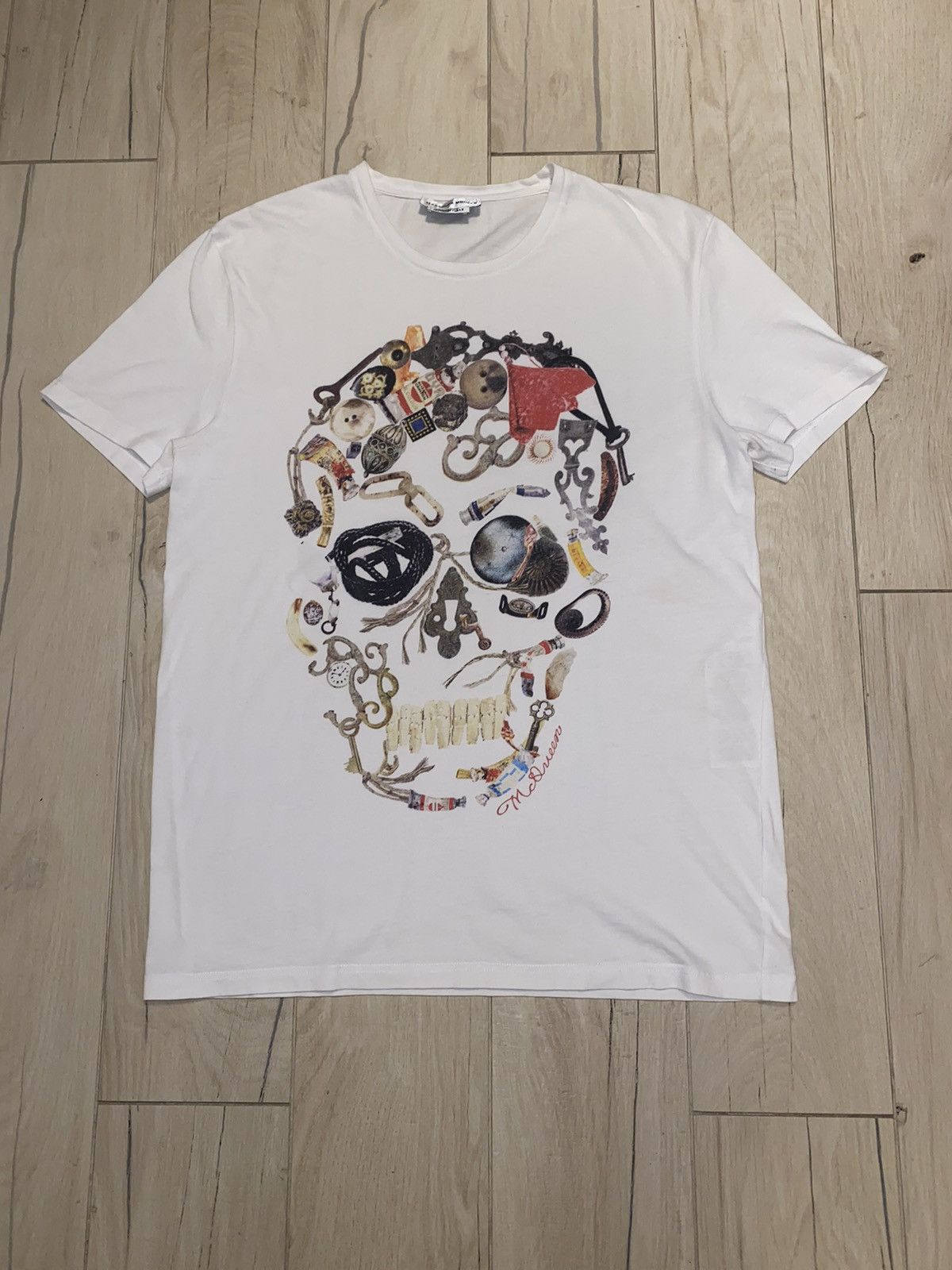 Alexander McQueen AW18 Alexander McQueen Skull Artwork Logo White T-Shirt Size US M / EU 48-50 / 2 - 1 Thumbnail