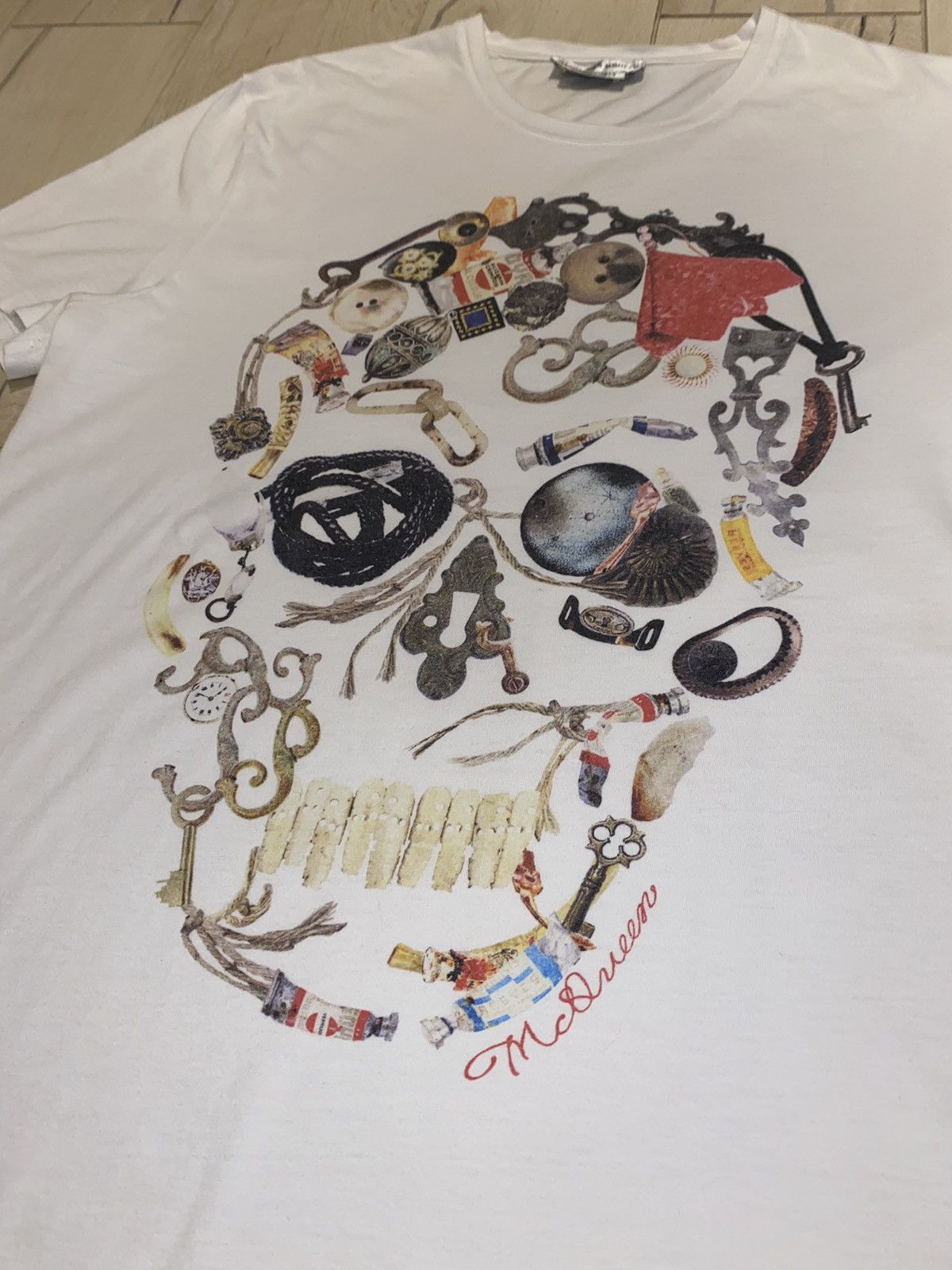 Alexander McQueen AW18 Alexander McQueen Skull Artwork Logo White T-Shirt Size US M / EU 48-50 / 2 - 4 Thumbnail