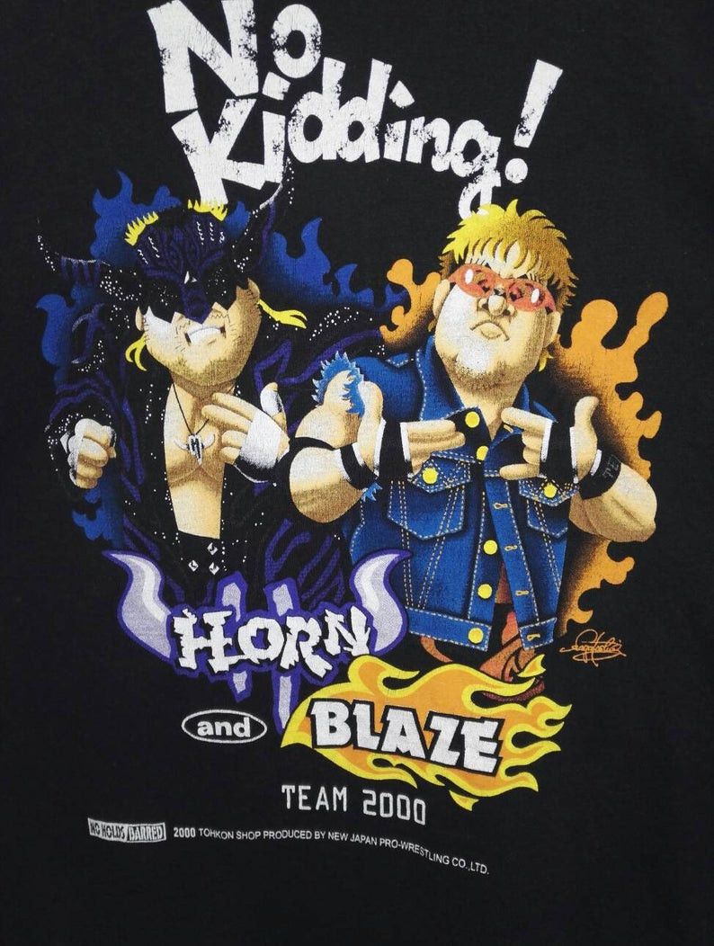 Japanese Brand 🔥Rare🔥 HORN and BLAZE Team 2000 Japanese Pro Wrestling(c8) Size US L / EU 52-54 / 3 - 2 Thumbnail
