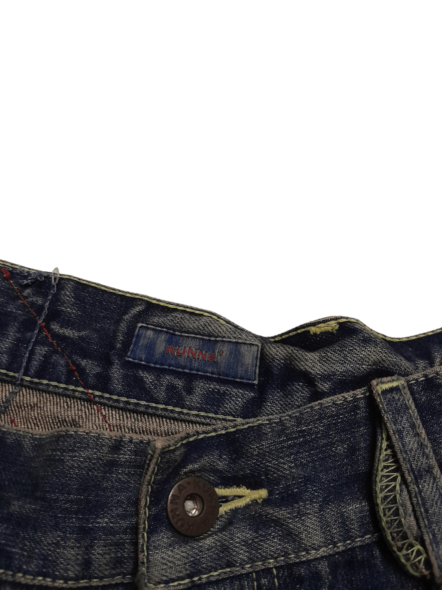 Designer Kunna by Tatsuro Ishihara Japan Denim Designe (E922) Size US 32 / EU 48 - 3 Thumbnail