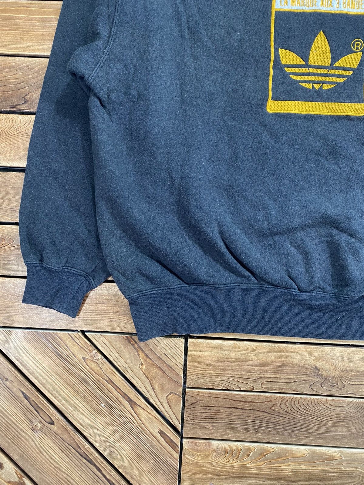 Adidas × Vintage Vintage 90s Adidas Big Logo Sweatshirt Aux 3 Bandes Size S Size US S / EU 44-46 / 1 - 3 Thumbnail