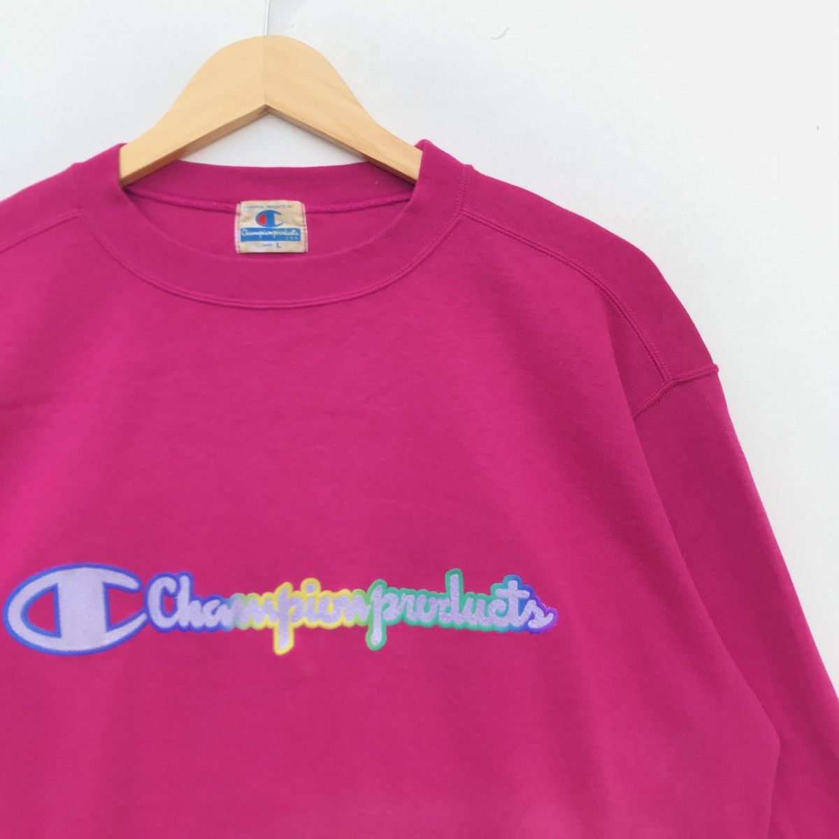 Champion × Vintage Vintage Champion Products Big logo sweatshirt Streetwear Size US L / EU 52-54 / 3 - 2 Thumbnail