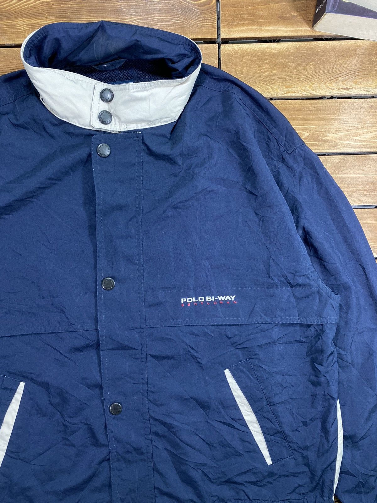Japanese Brand × Vintage Vintage Polo Bi Way Light Jacket Big Logo Size L Size US L / EU 52-54 / 3 - 3 Thumbnail