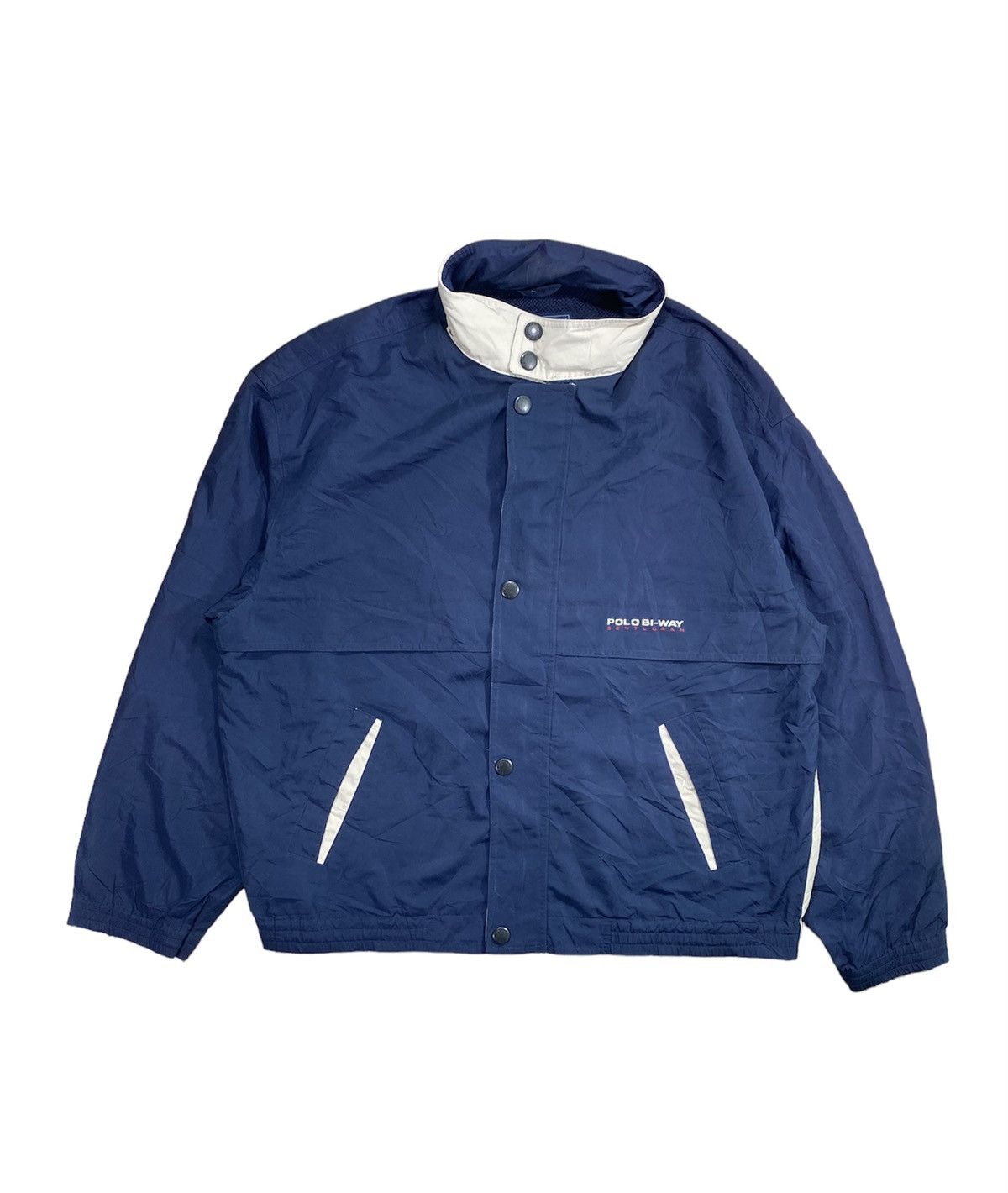 Japanese Brand × Vintage Vintage Polo Bi Way Light Jacket Big Logo Size L Size US L / EU 52-54 / 3 - 2 Thumbnail