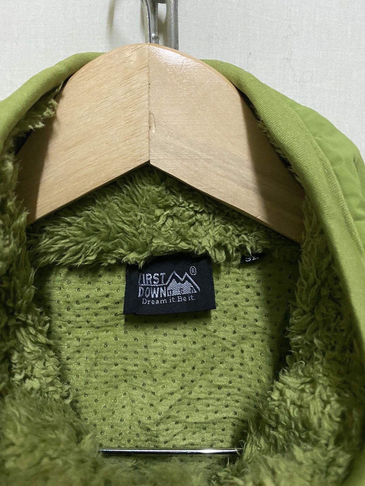 Japanese Brand First Down Fleece Green Jacket Size US XL / EU 56 / 4 - 5 Thumbnail