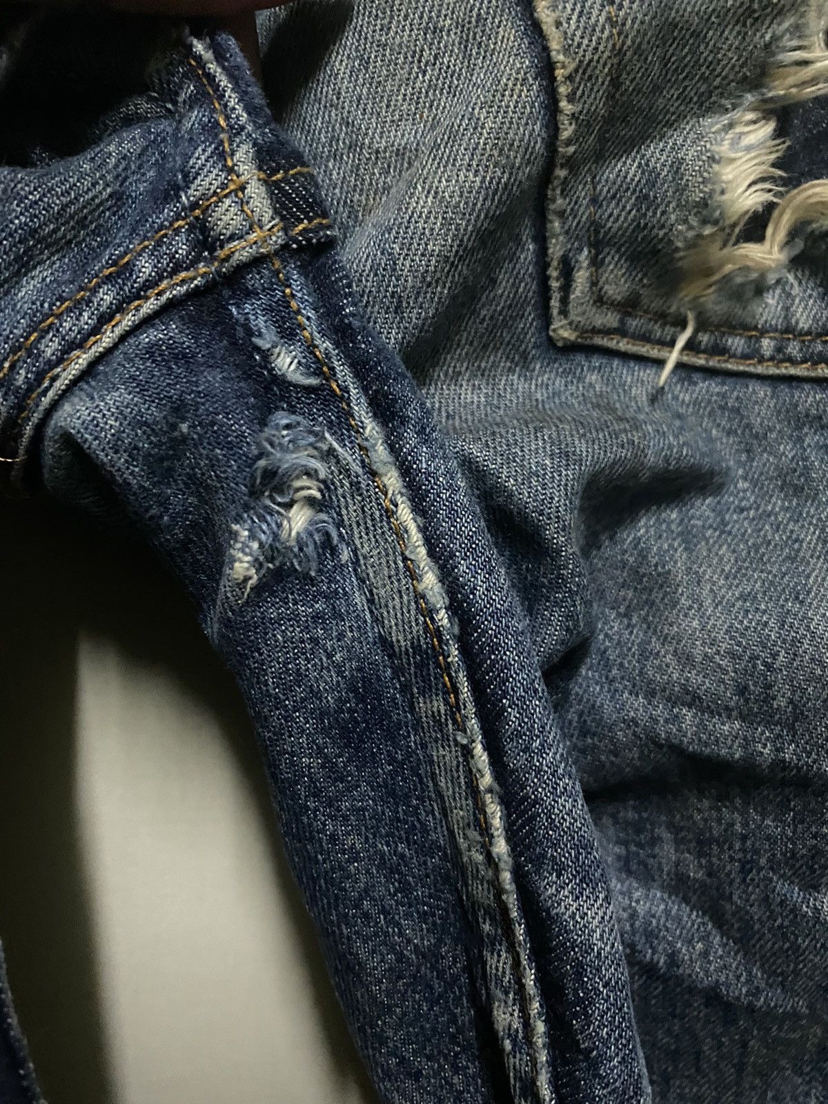 Levi's Vintage Clothing × Vintage Levis Distressed Jeans Vintage Size US 30 / EU 46 - 7 Thumbnail