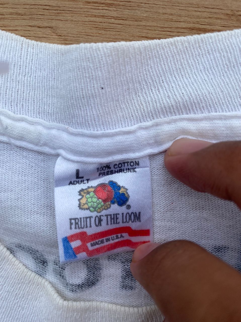 Fruit Of The Loom × Vintage vintage tee D - 21 overprinted Size US L / EU 52-54 / 3 - 5 Thumbnail
