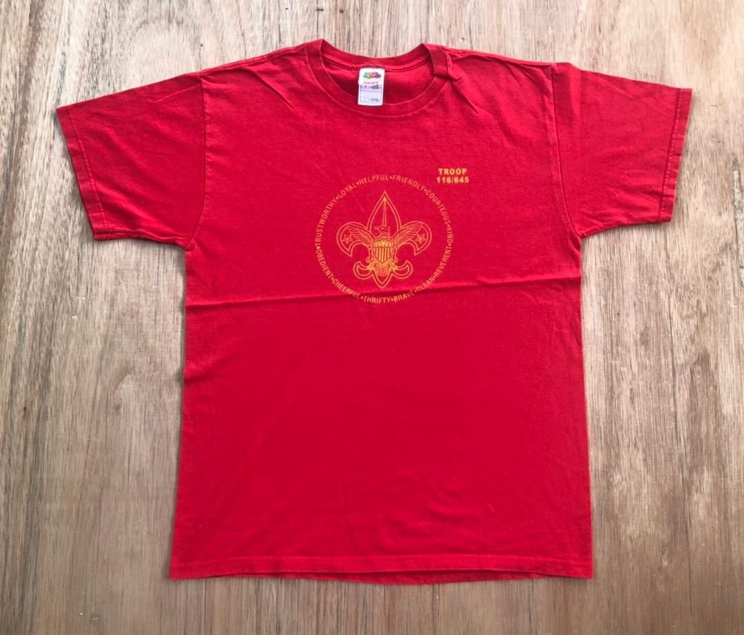 Fruit Of The Loom × Vintage vintage tee Boy Scout Usa C17 Size US L / EU 52-54 / 3 - 1 Thumbnail