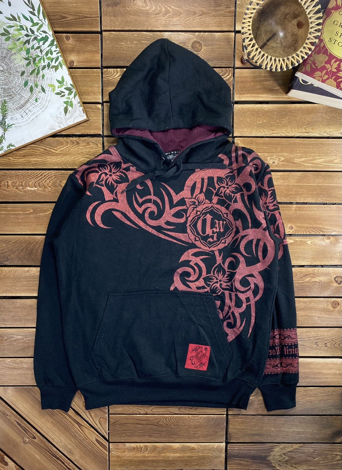 Japanese Brand × Vintage Vintage Japanese Brand Tatoo Art Eastern Tiding Hoodie M Size US M / EU 48-50 / 2 - 2 Thumbnail