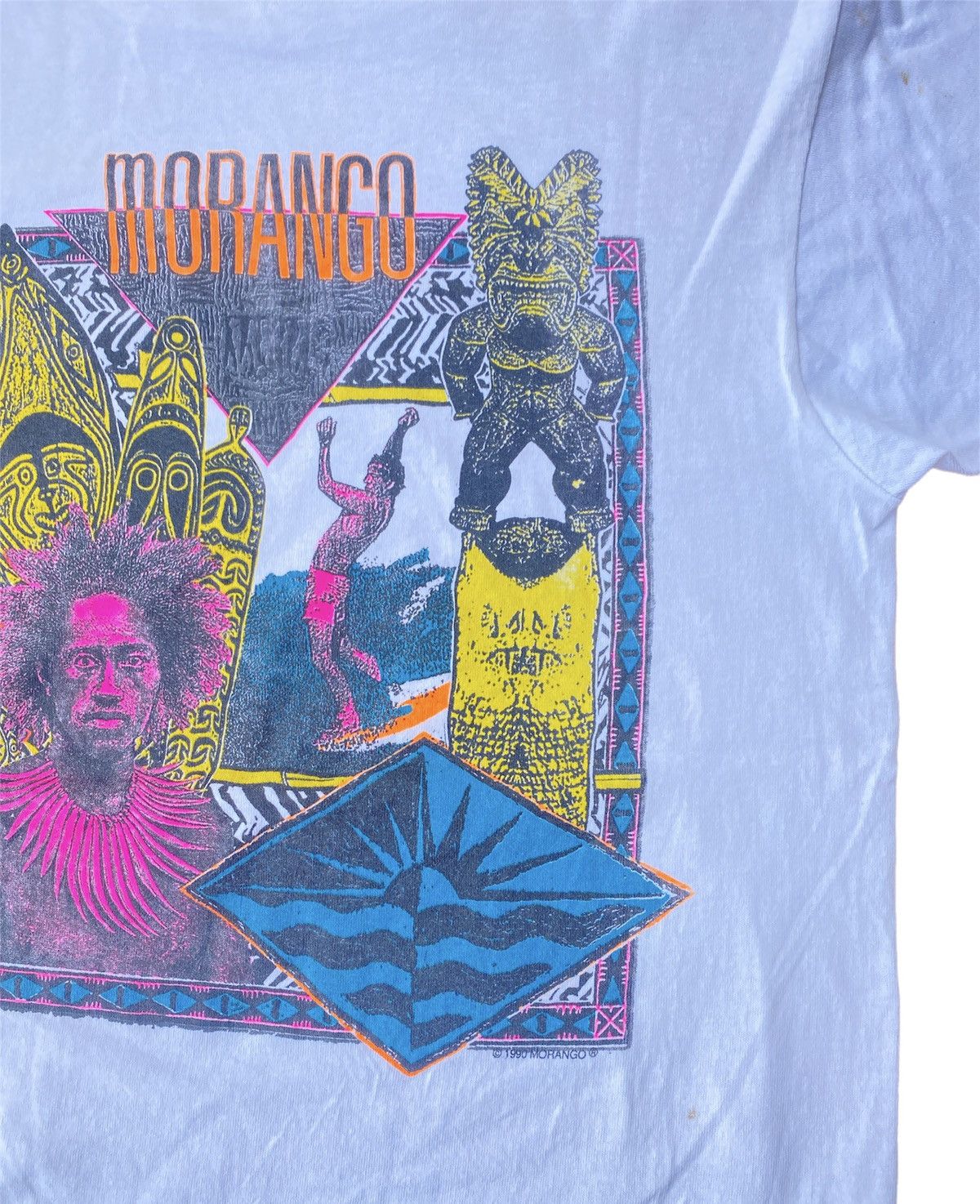 Fruit Of The Loom × Vintage Vintage 90s Fruit Of The Loom Shirt Morango Tribe Surfing Size US M / EU 48-50 / 2 - 5 Thumbnail