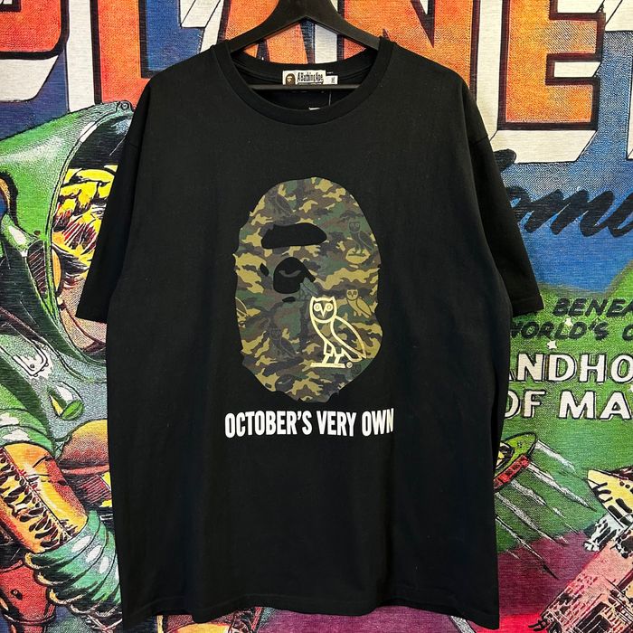 Bape Bape x OVO Woodland Camo Ape Head Tee 2XL | Grailed